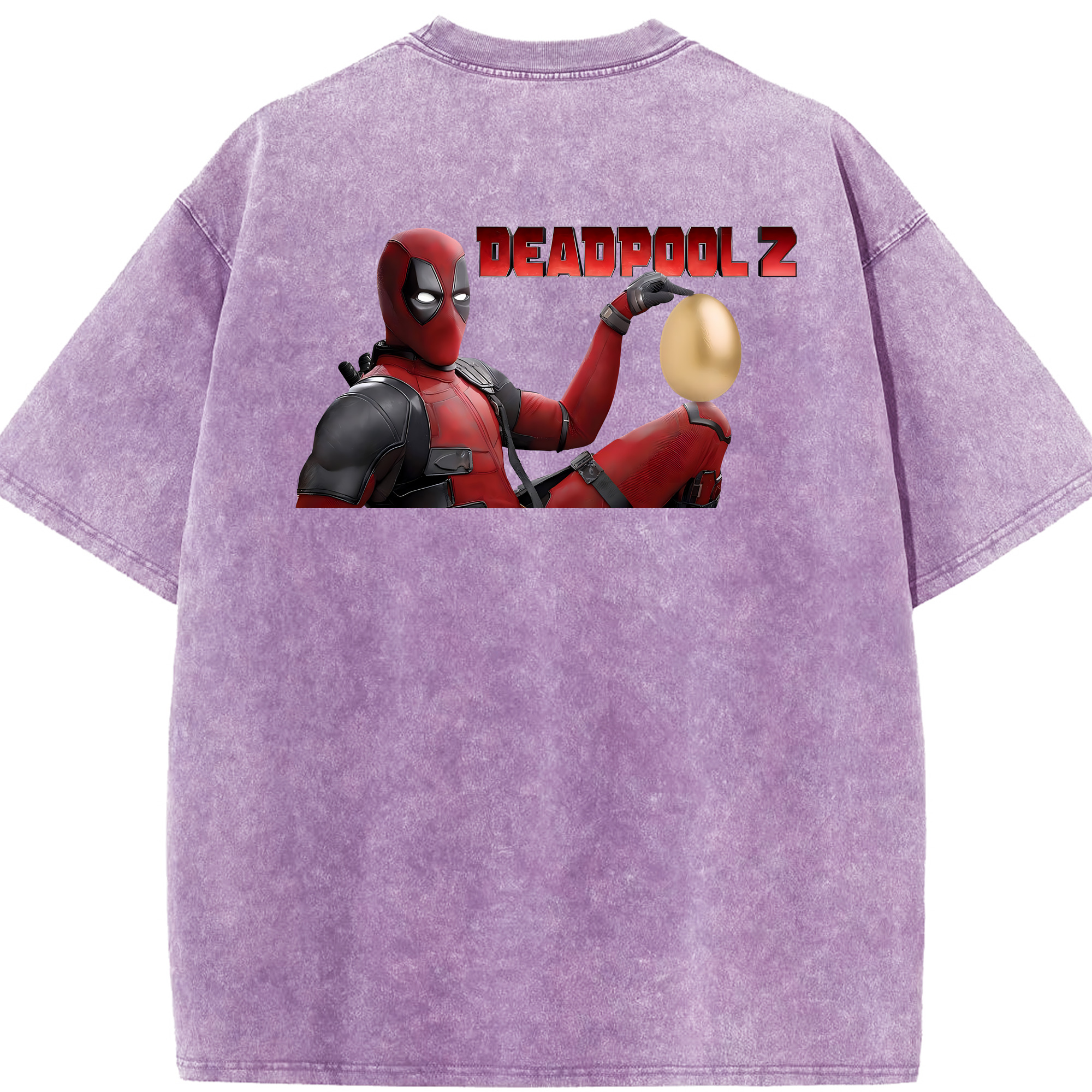 （画像用） Deadpool デッドプール 綿100% ヴィンテージ風 半袖Tシャツ（背面プリント）