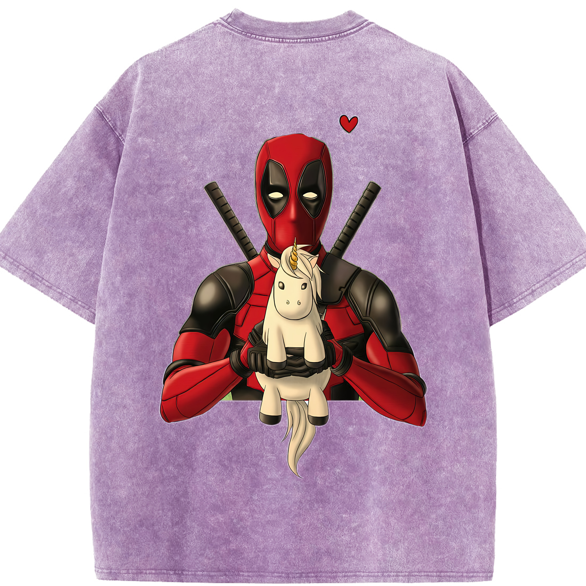 （画像用） Deadpool デッドプール 綿100% ヴィンテージ風 半袖Tシャツ（背面プリント）