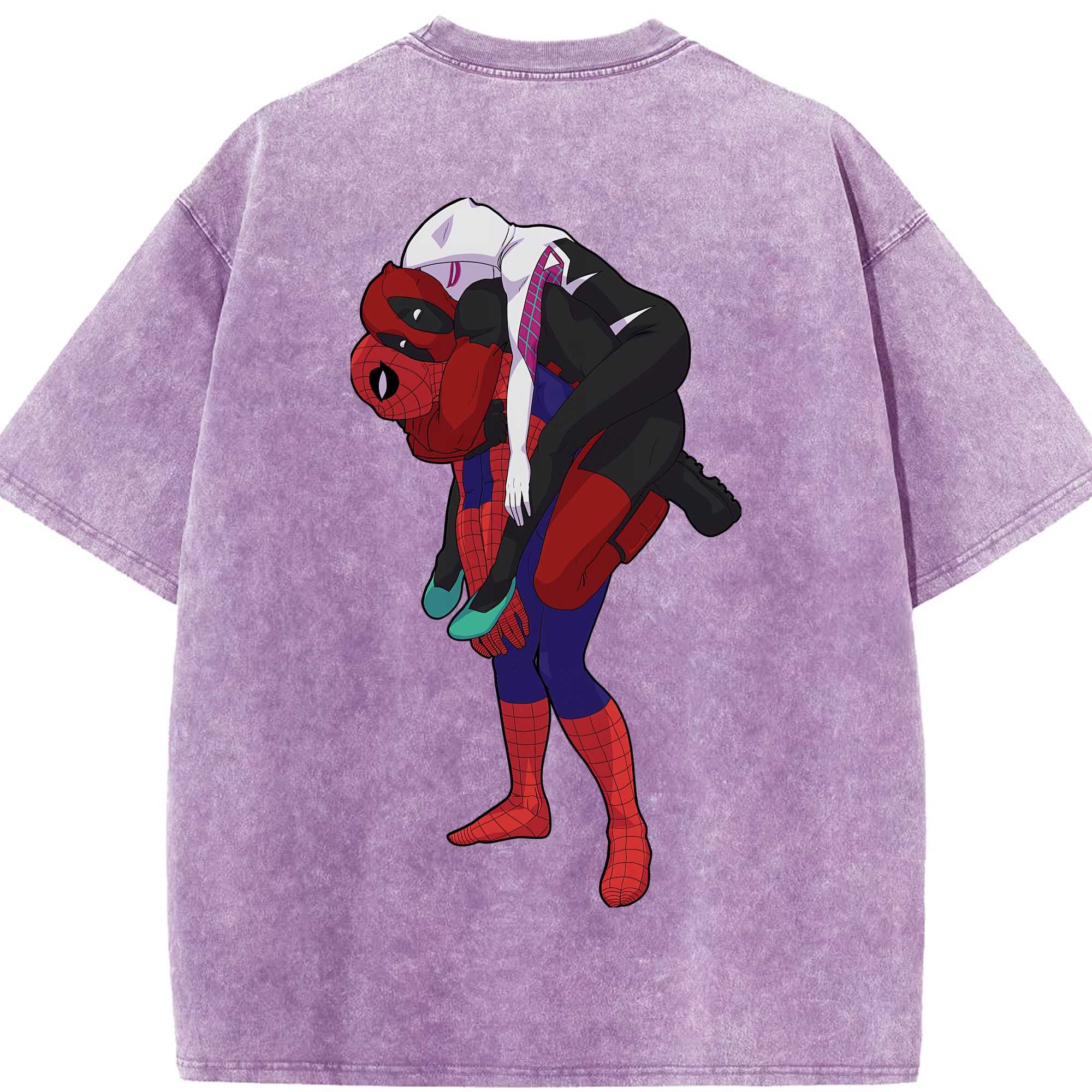 （画像用） Deadpool デッドプール 綿100% ヴィンテージ風 半袖Tシャツ（背面プリント）