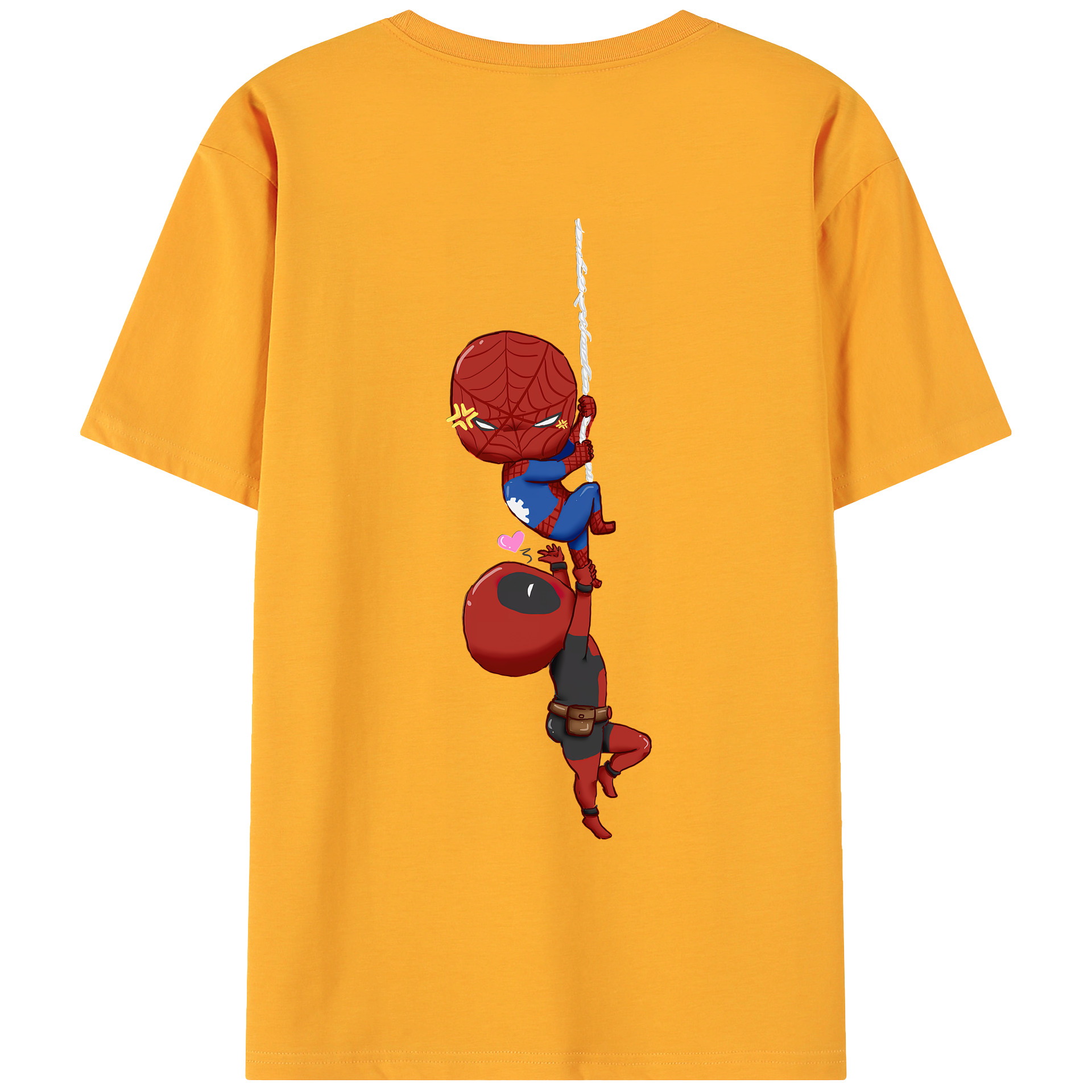 （画像用） Deadpool デッドプール 綿100％ メンズ半袖Tシャツ（バックプリント） 通気性