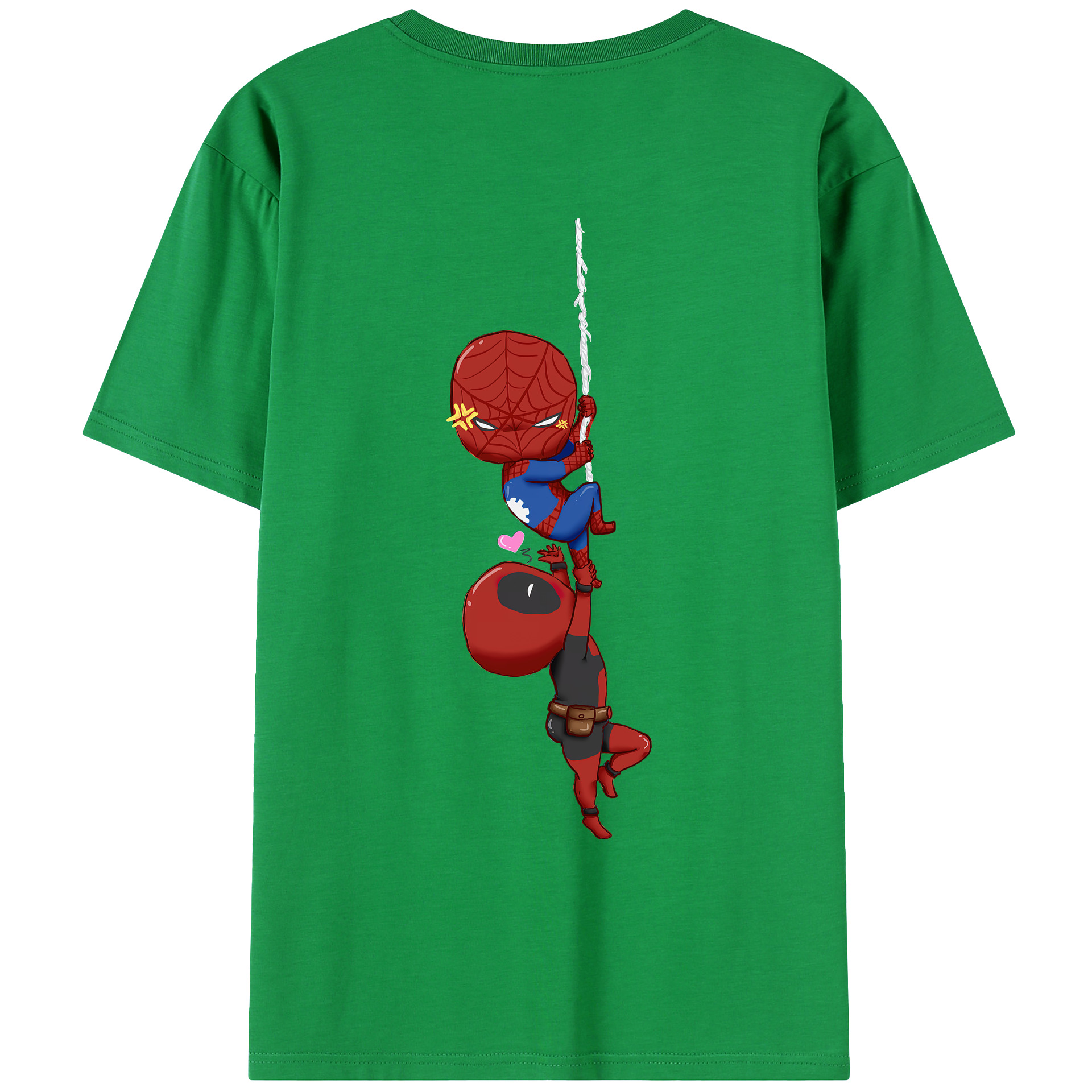 （画像用） Deadpool デッドプール 綿100％ メンズ半袖Tシャツ（バックプリント） 通気性
