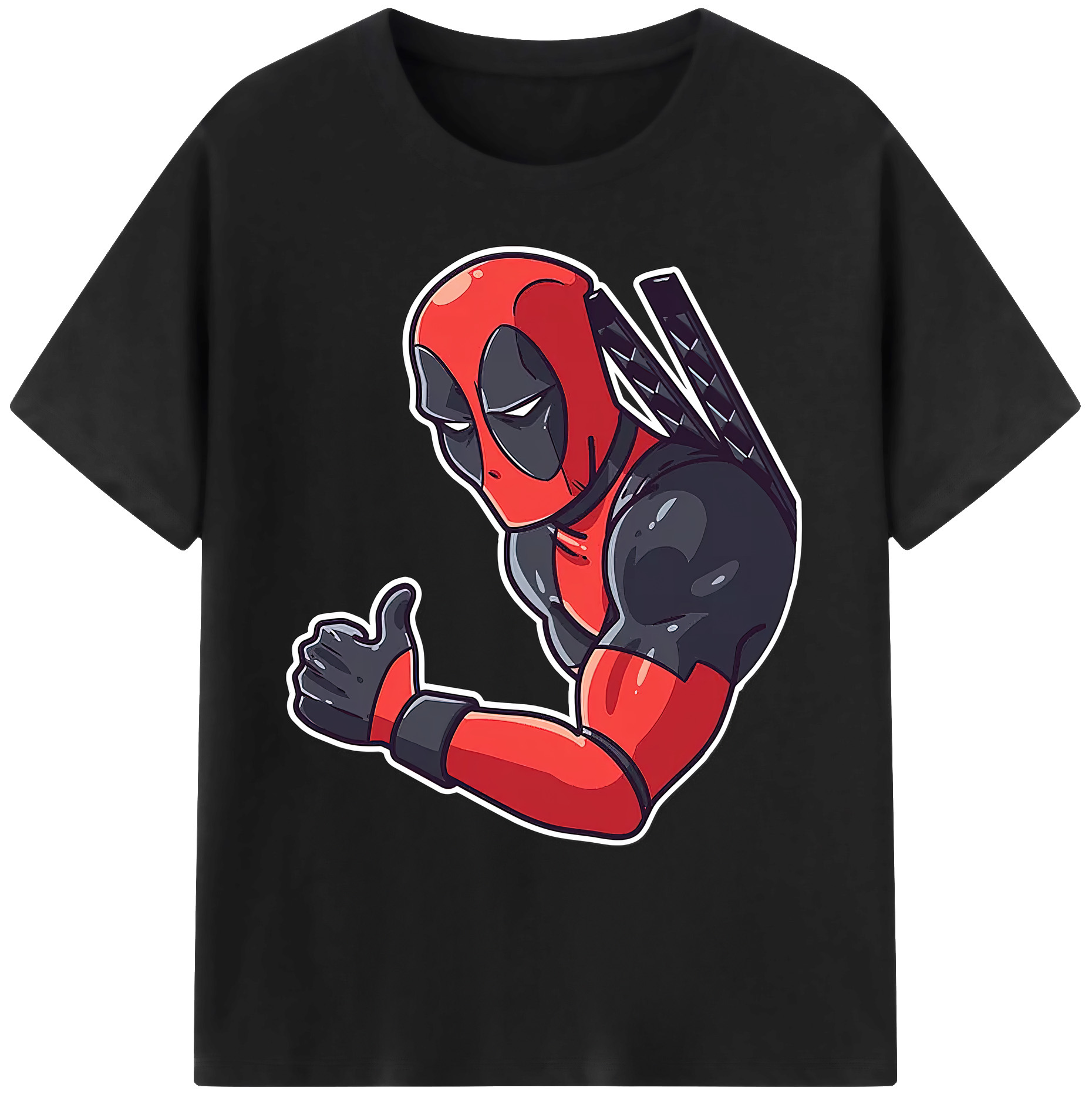 （画像用） Deadpool デッドプール 綿100％ メンズ半袖Tシャツ｜肌触りやわらか＆通気性