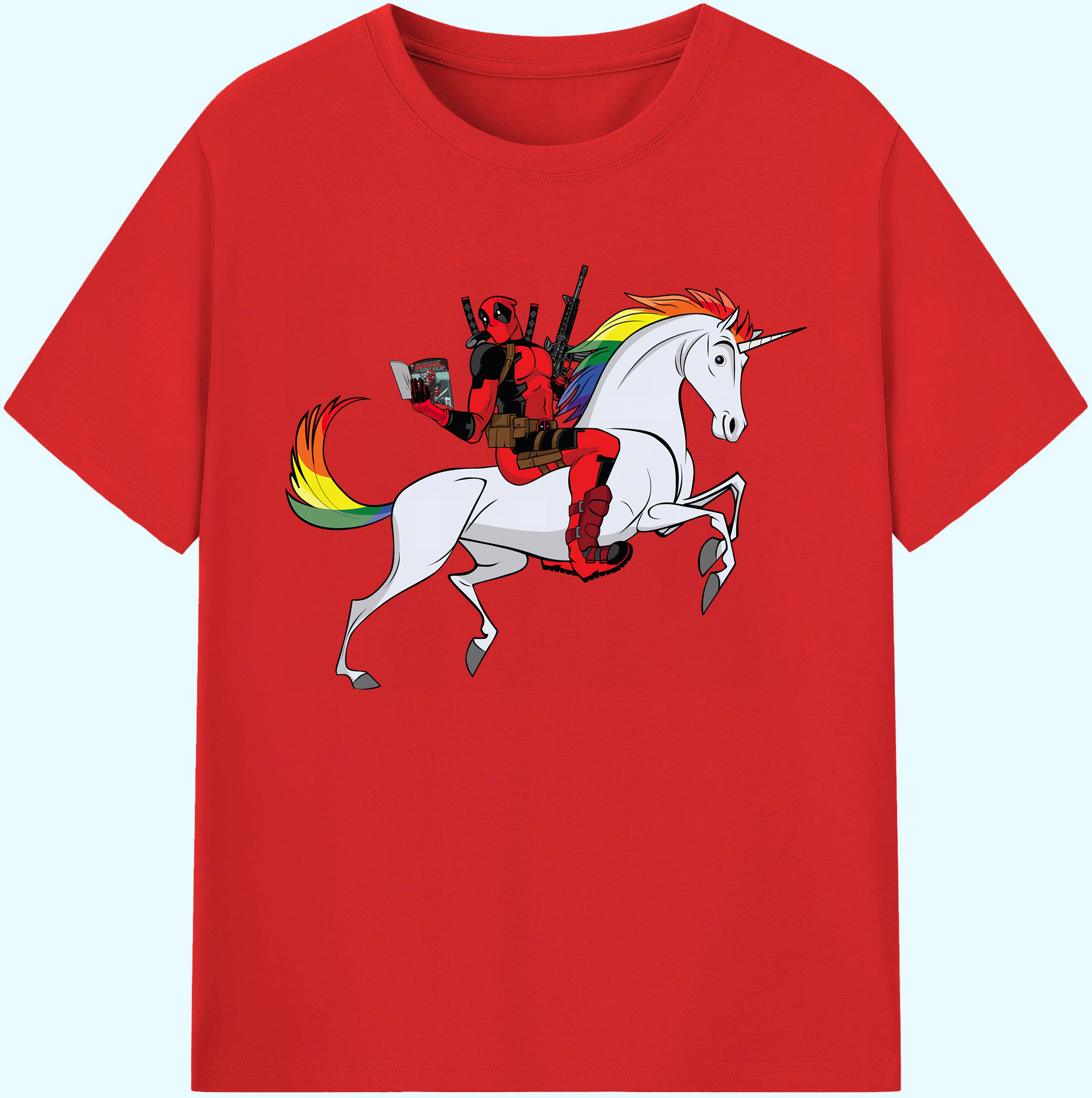 （画像用） Deadpool デッドプール 綿100％ メンズ半袖Tシャツ｜肌触りやわらか＆通気性