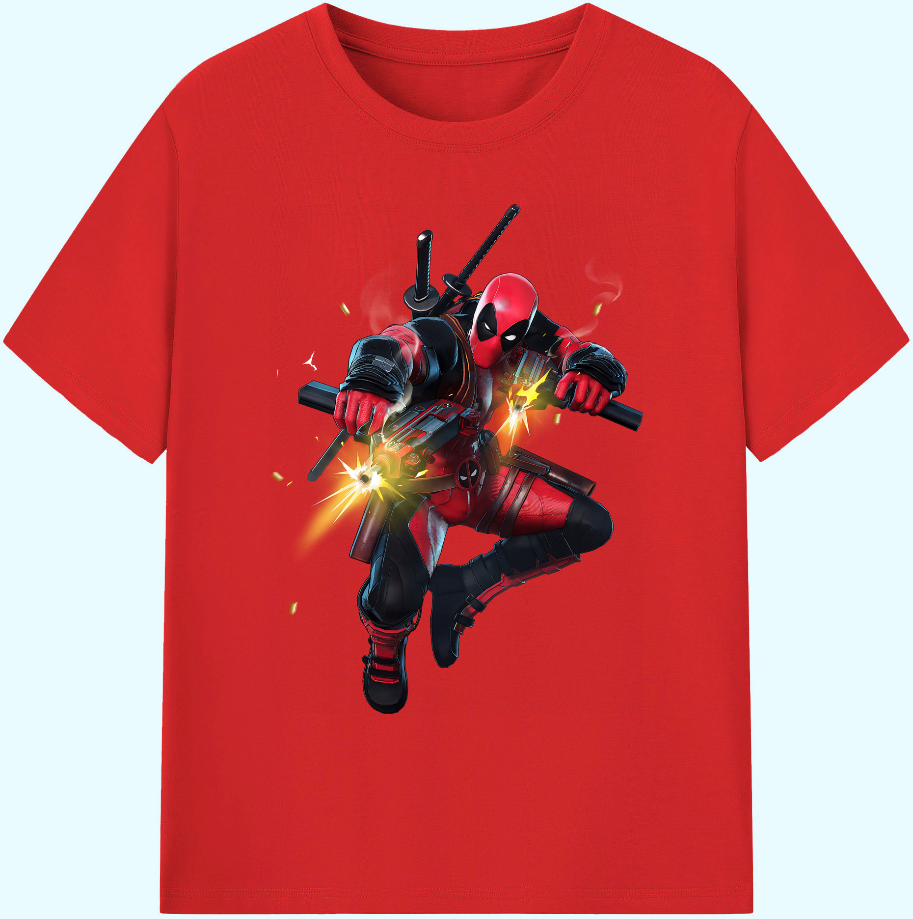 （画像用） Deadpool デッドプール 綿100％ メンズ半袖Tシャツ｜肌触りやわらか＆通気性