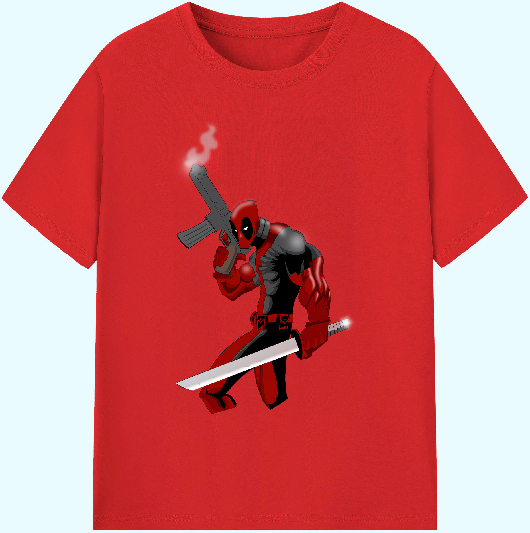 （画像用） Deadpool デッドプール 綿100％ メンズ半袖Tシャツ｜肌触りやわらか＆通気性