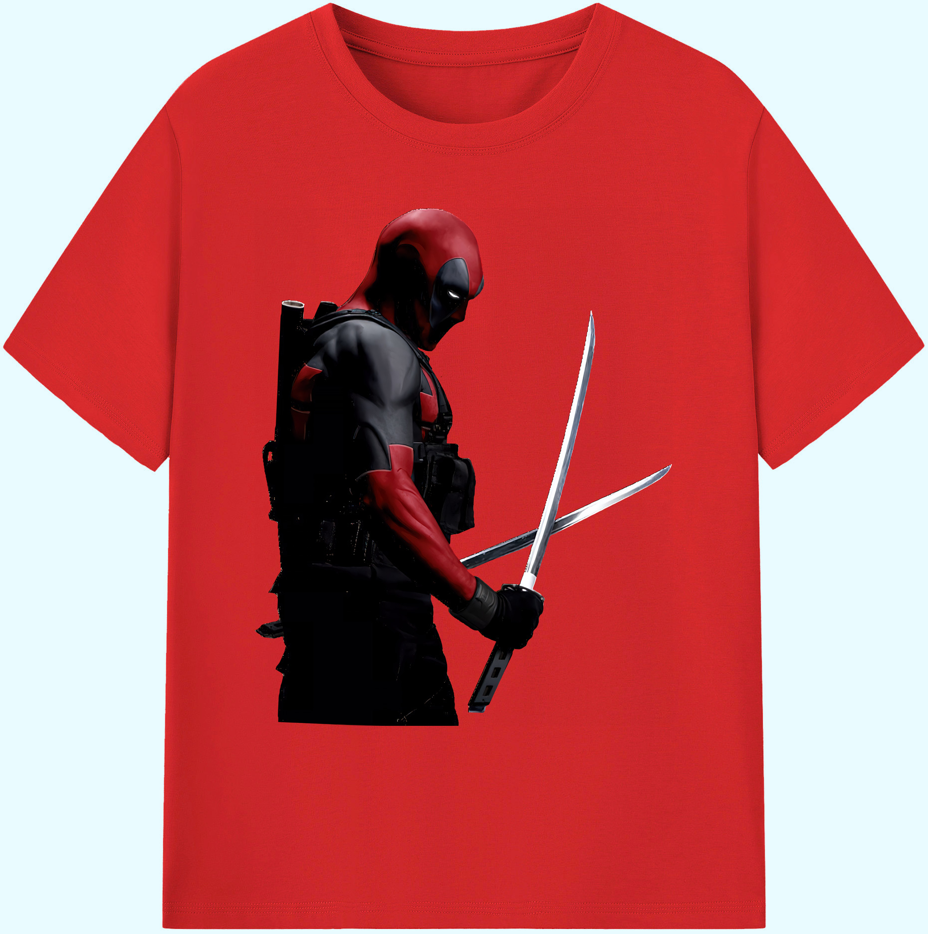 （画像用） Deadpool デッドプール 綿100％ メンズ半袖Tシャツ｜肌触りやわらか＆通気性