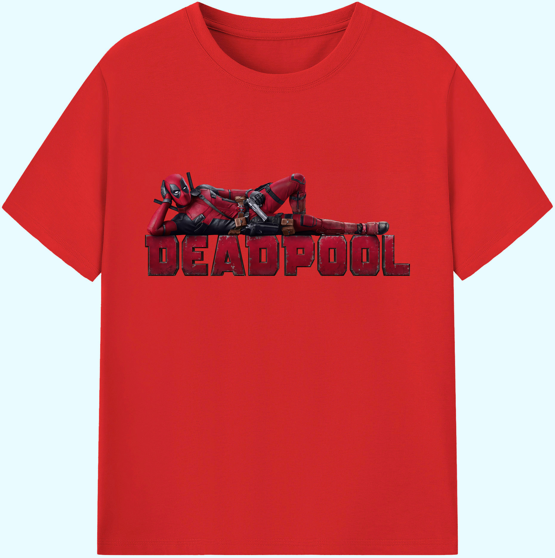 （画像用） Deadpool デッドプール 綿100％ メンズ半袖Tシャツ｜肌触りやわらか＆通気性