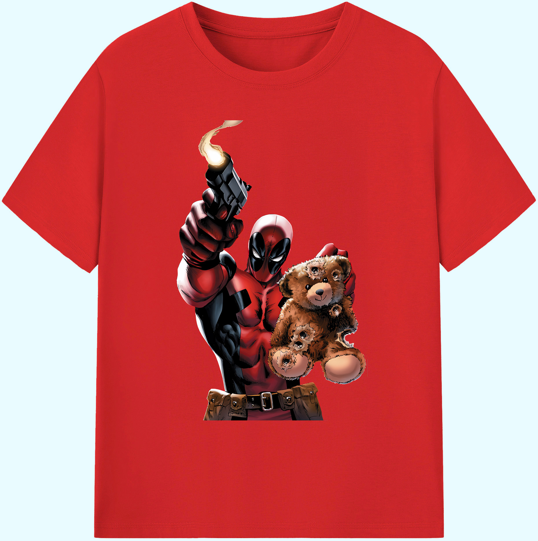（画像用） Deadpool デッドプール 綿100％ メンズ半袖Tシャツ｜肌触りやわらか＆通気性
