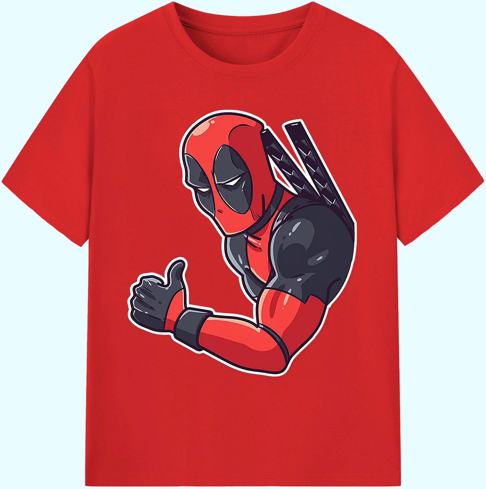 （画像用） Deadpool デッドプール 綿100％ メンズ半袖Tシャツ｜肌触りやわらか＆通気性
