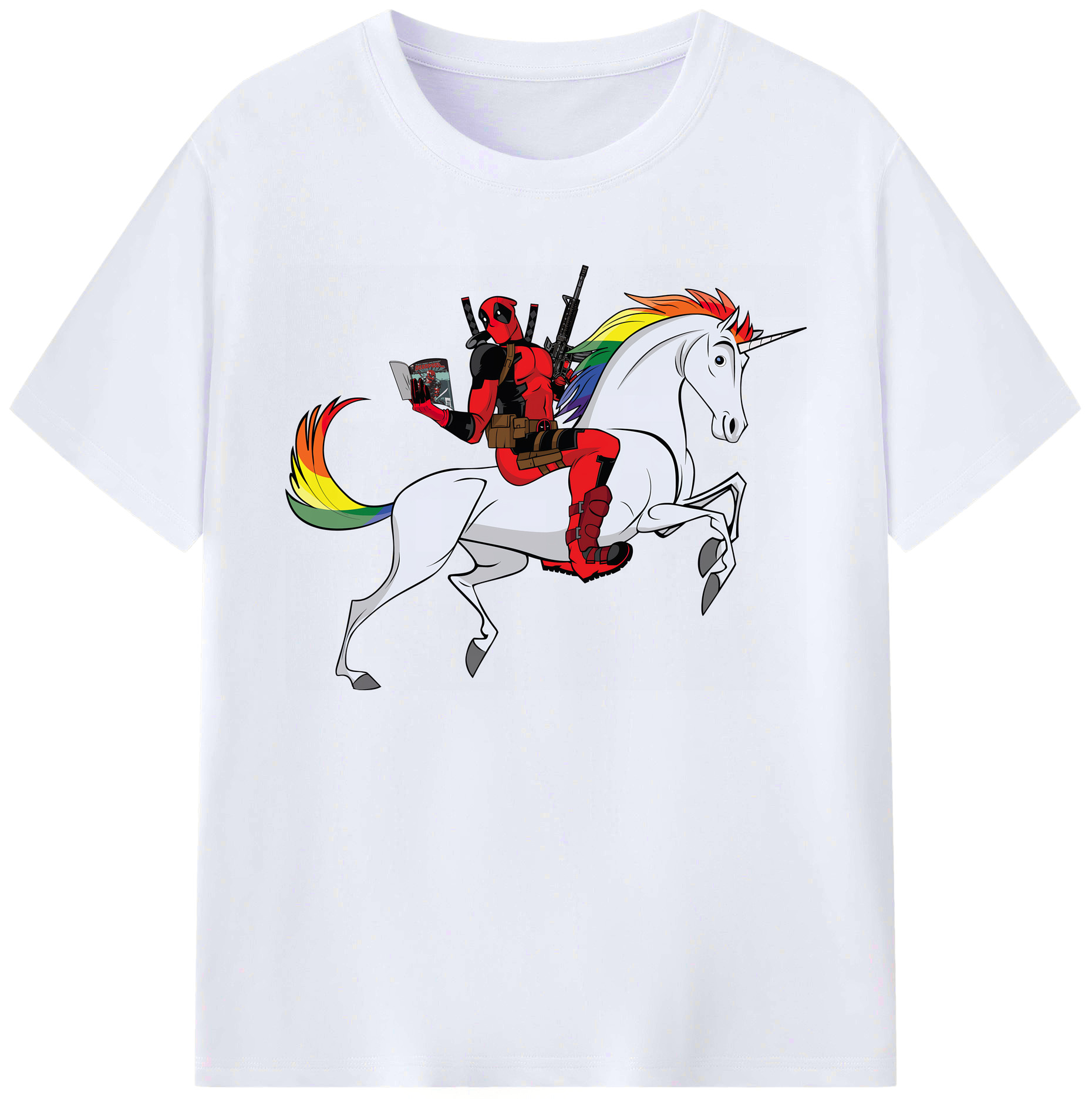 （画像用） Deadpool デッドプール 綿100％ メンズ半袖Tシャツ｜肌触りやわらか＆通気性