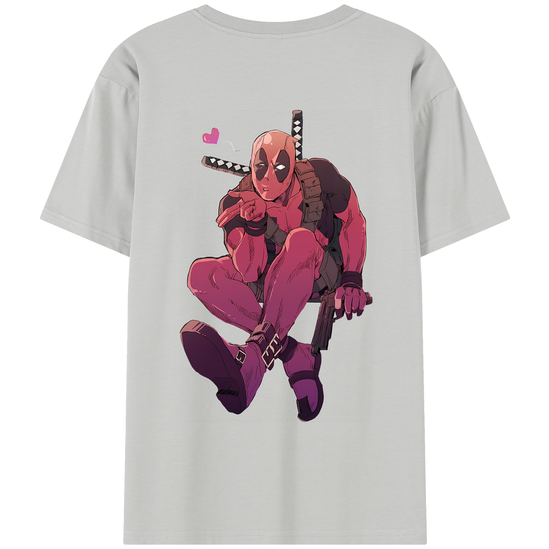 （画像用） Deadpool デッドプール レディース半袖Tシャツ(バックプリント)