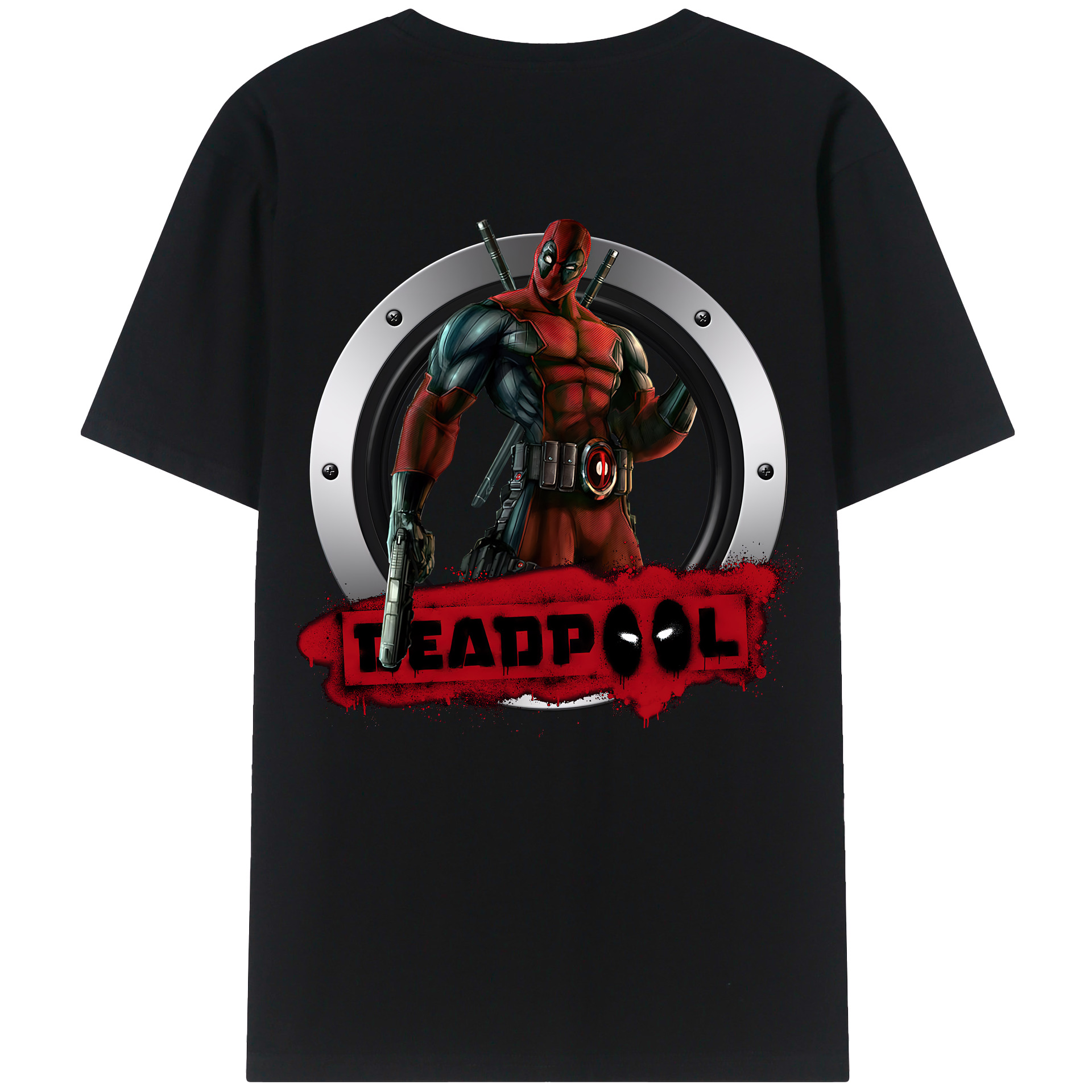 （画像用） Deadpool デッドプール レディース半袖Tシャツ(バックプリント)