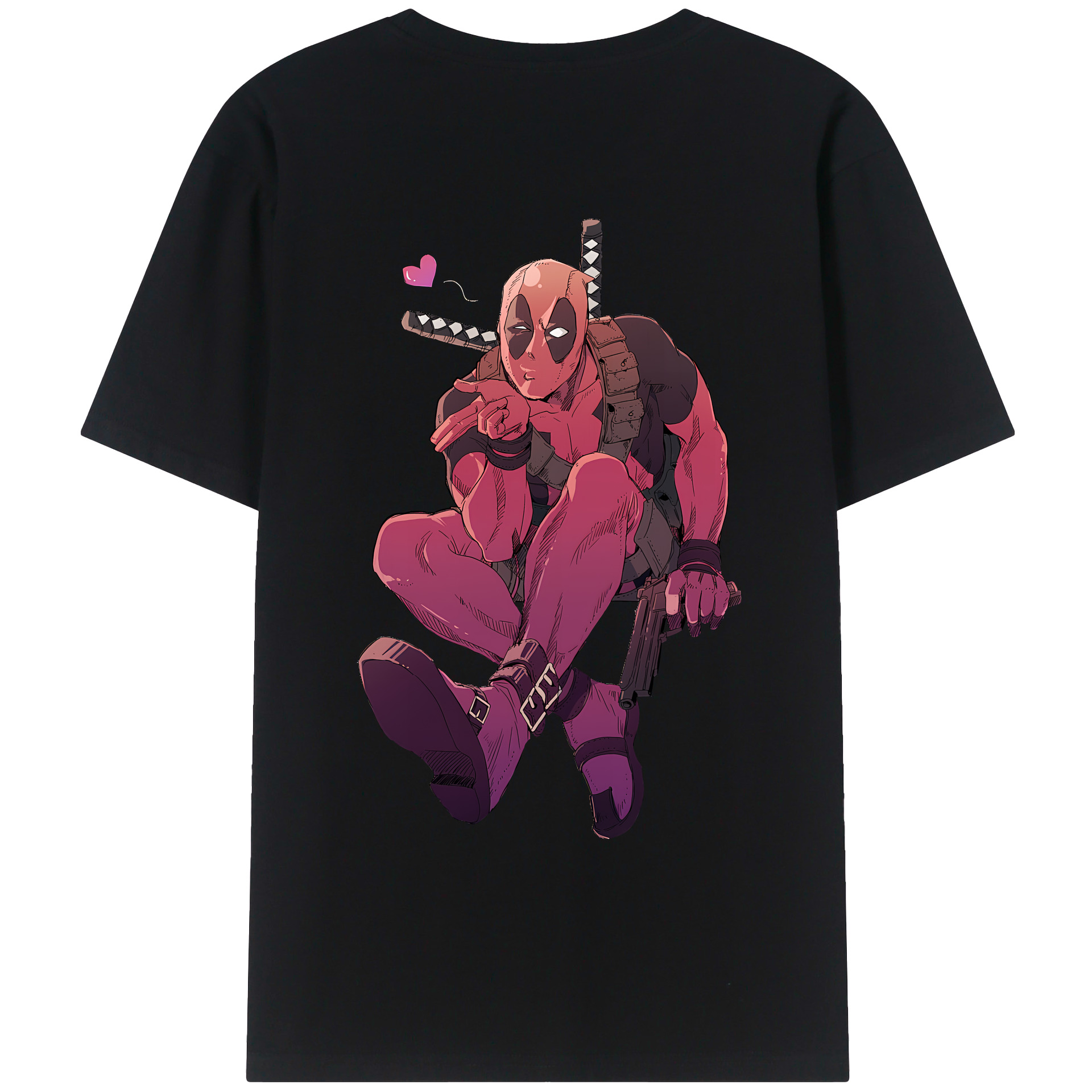 （画像用） Deadpool デッドプール レディース半袖Tシャツ(バックプリント)