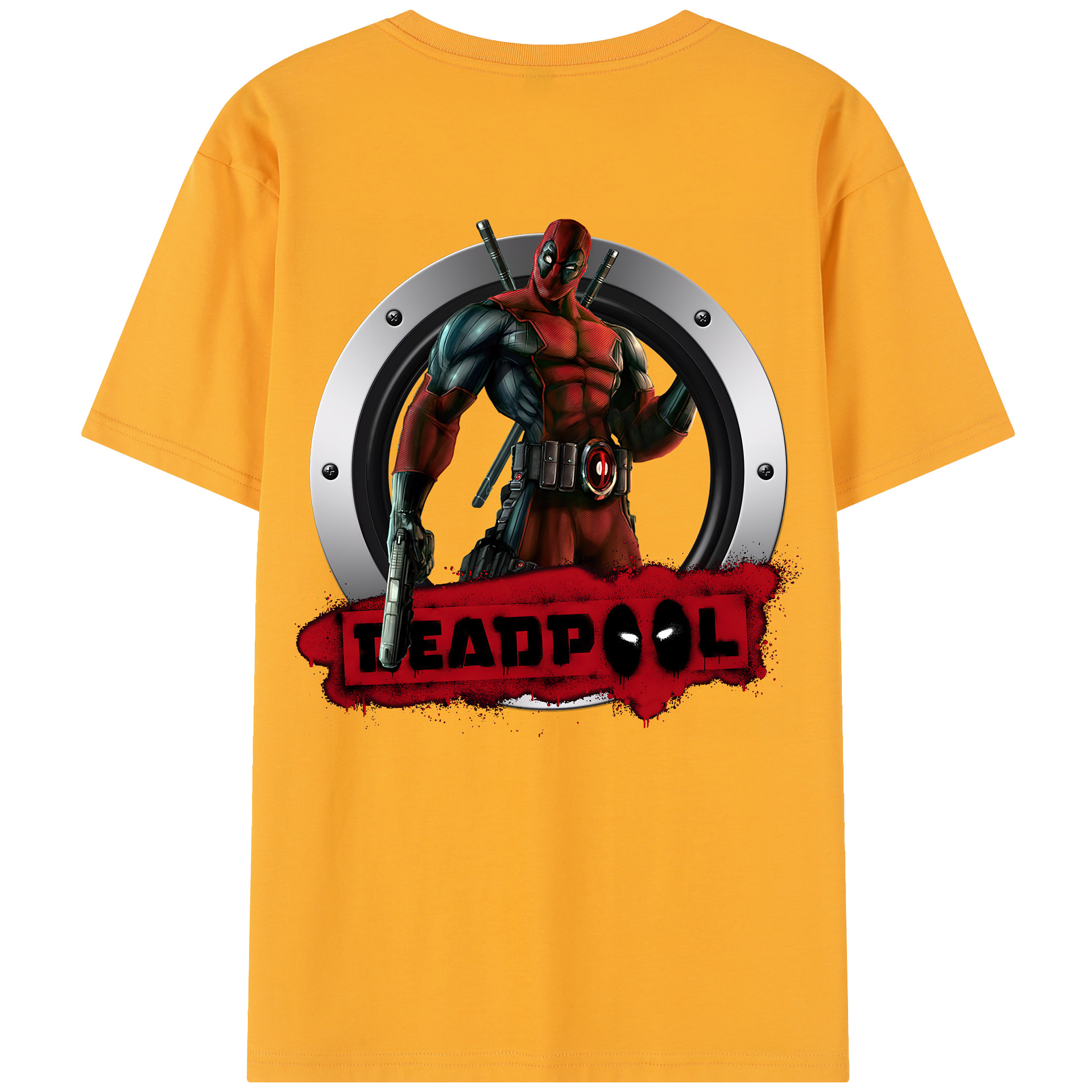 （画像用） Deadpool デッドプール レディース半袖Tシャツ(バックプリント)