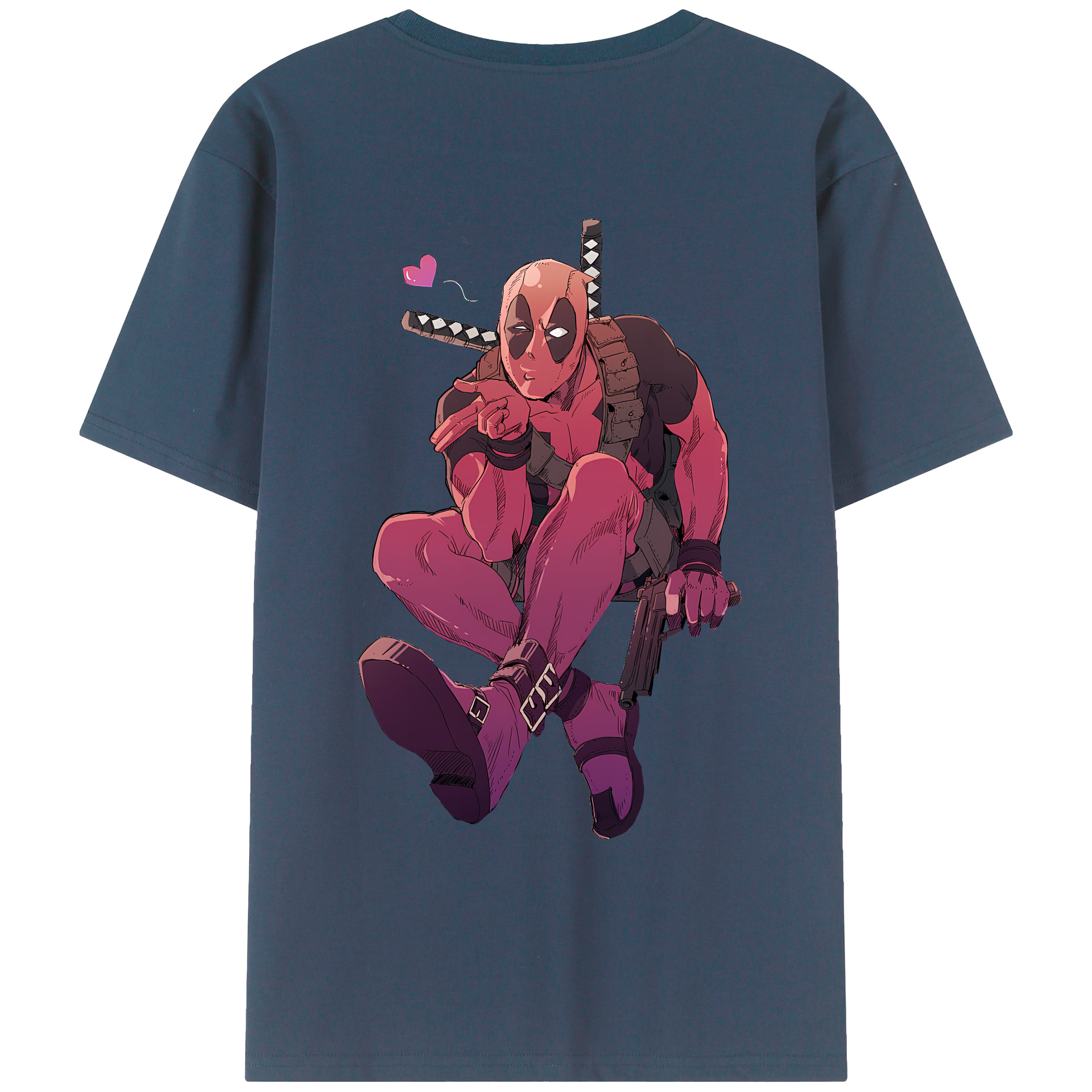 （画像用） Deadpool デッドプール レディース半袖Tシャツ(バックプリント)