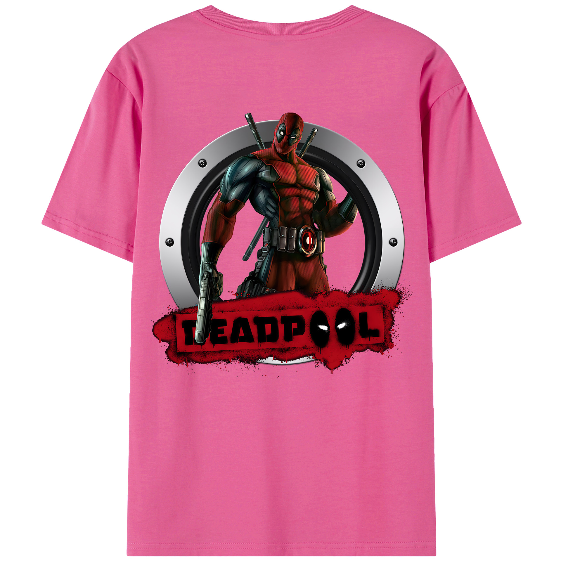 （画像用） Deadpool デッドプール レディース半袖Tシャツ(バックプリント)