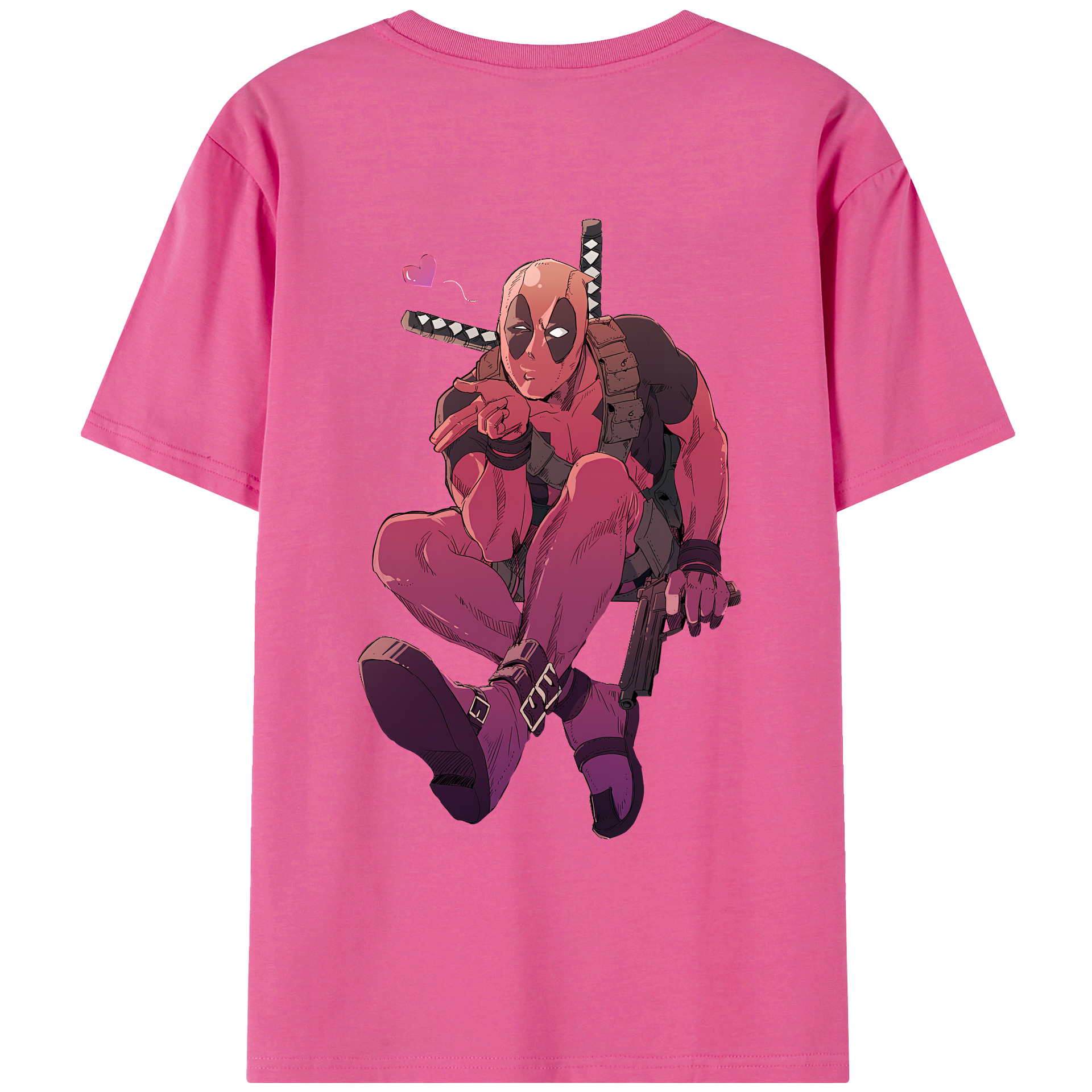 （画像用） Deadpool デッドプール レディース半袖Tシャツ(バックプリント)