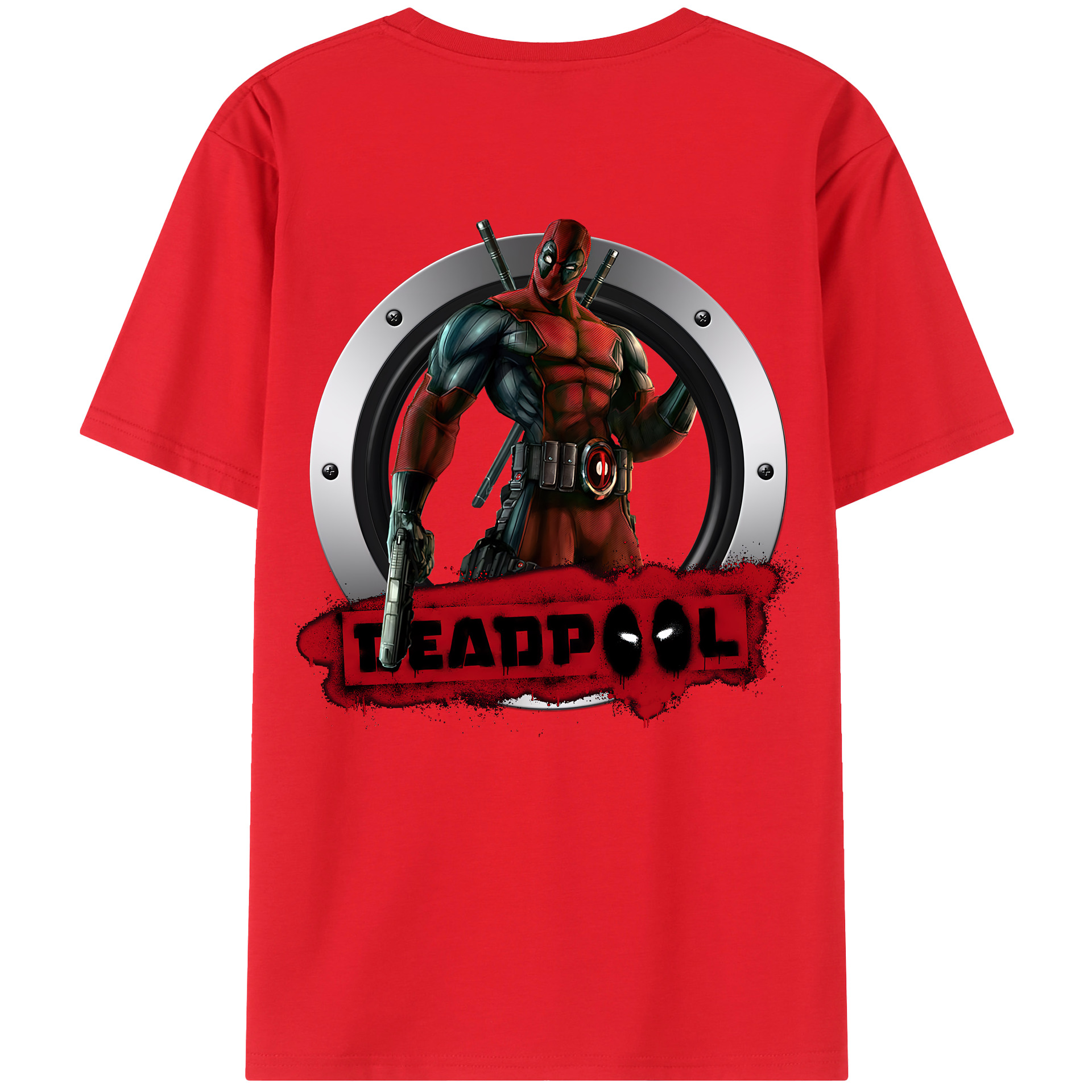 （画像用） Deadpool デッドプール レディース半袖Tシャツ(バックプリント)