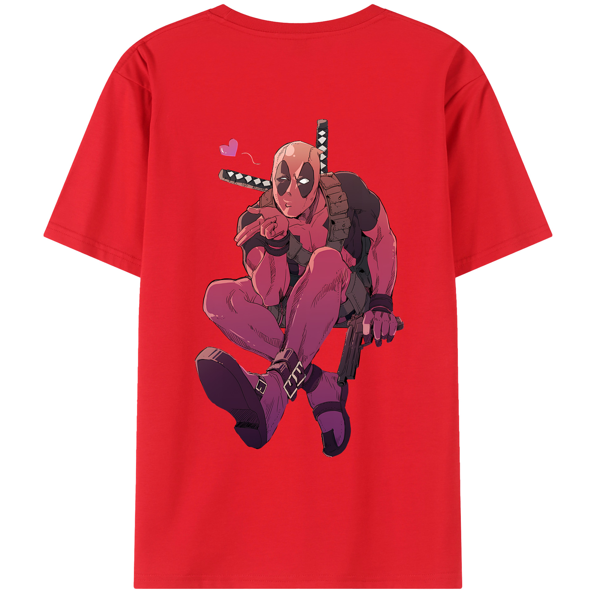 （画像用） Deadpool デッドプール レディース半袖Tシャツ(バックプリント)