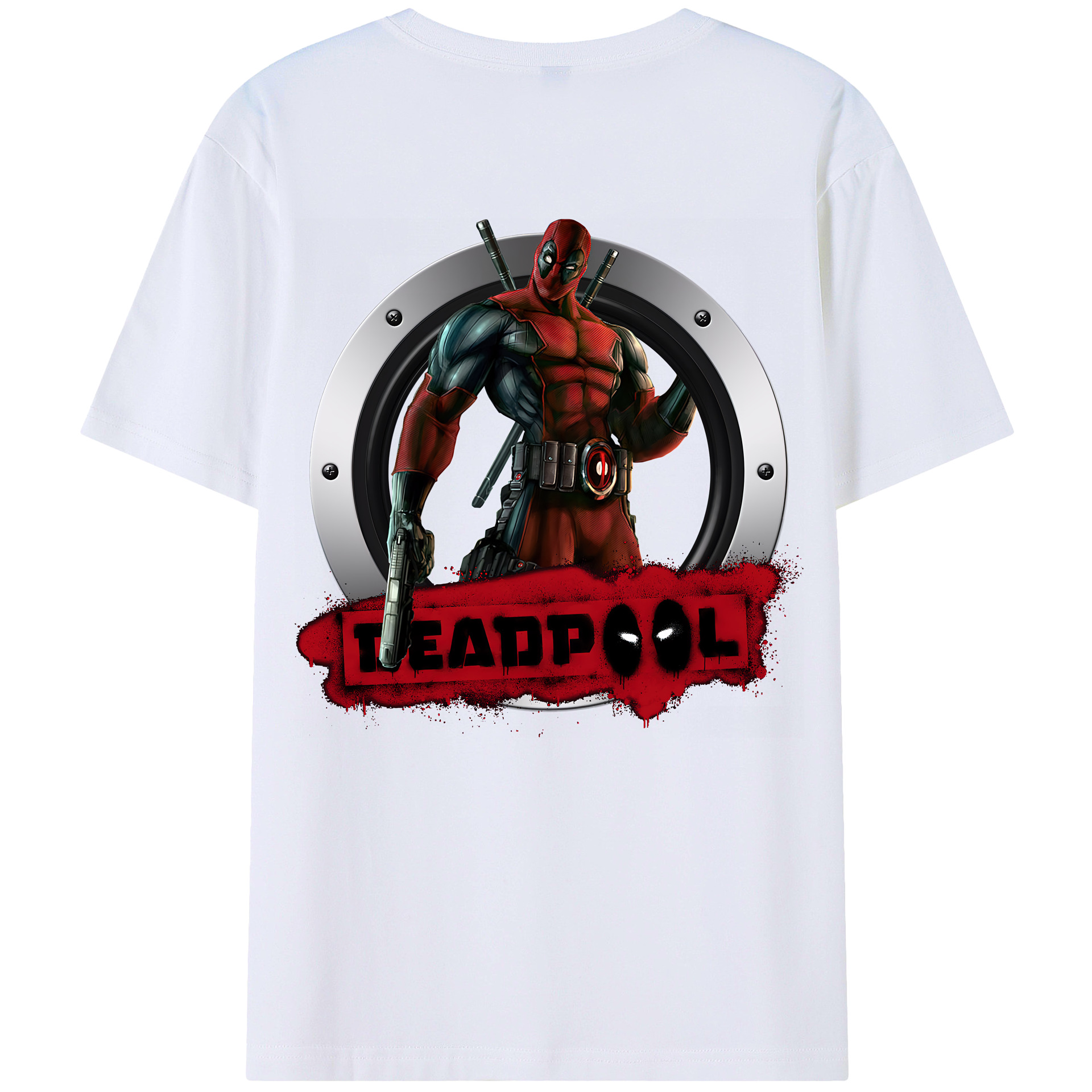（画像用） Deadpool デッドプール レディース半袖Tシャツ(バックプリント)