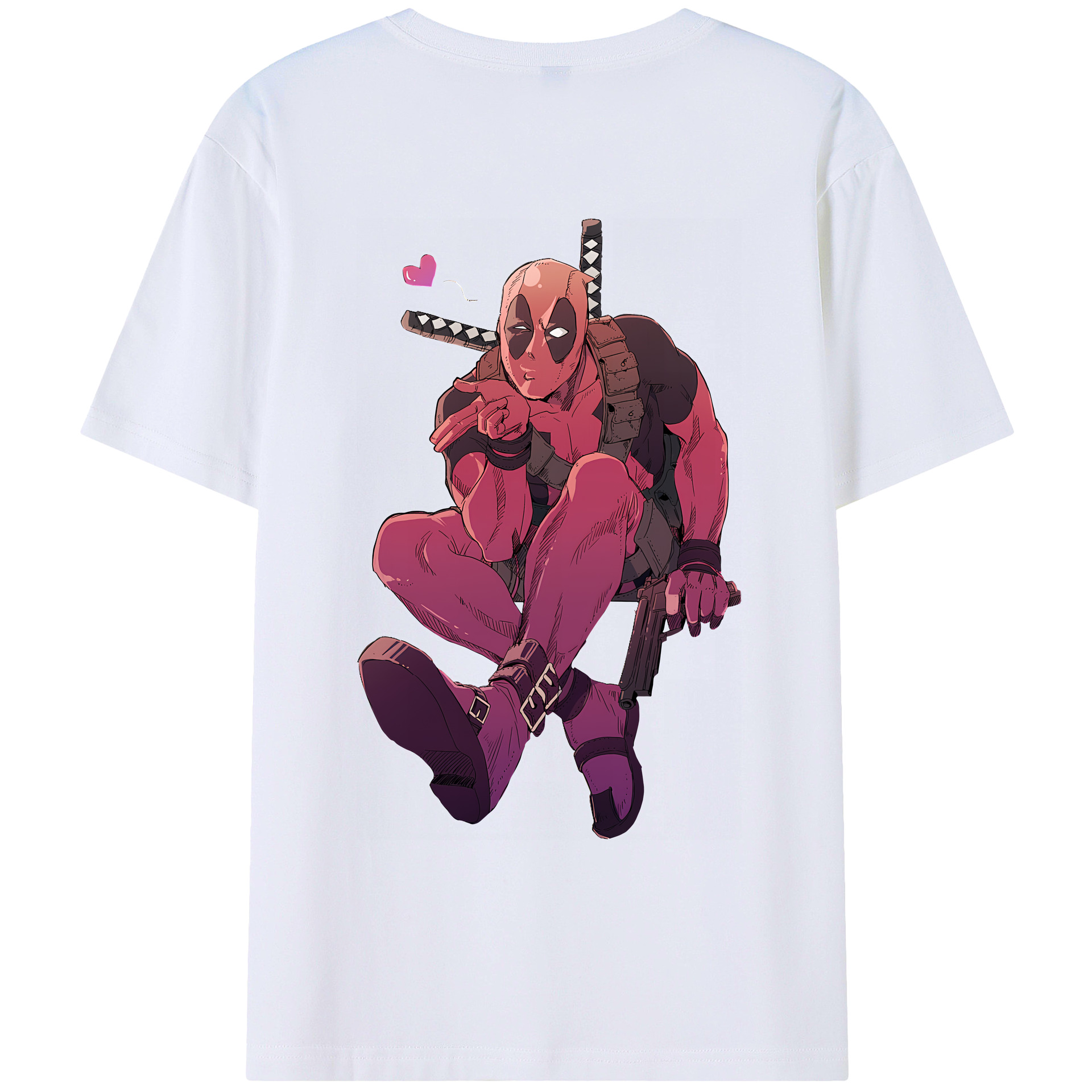 （画像用） Deadpool デッドプール レディース半袖Tシャツ(バックプリント)