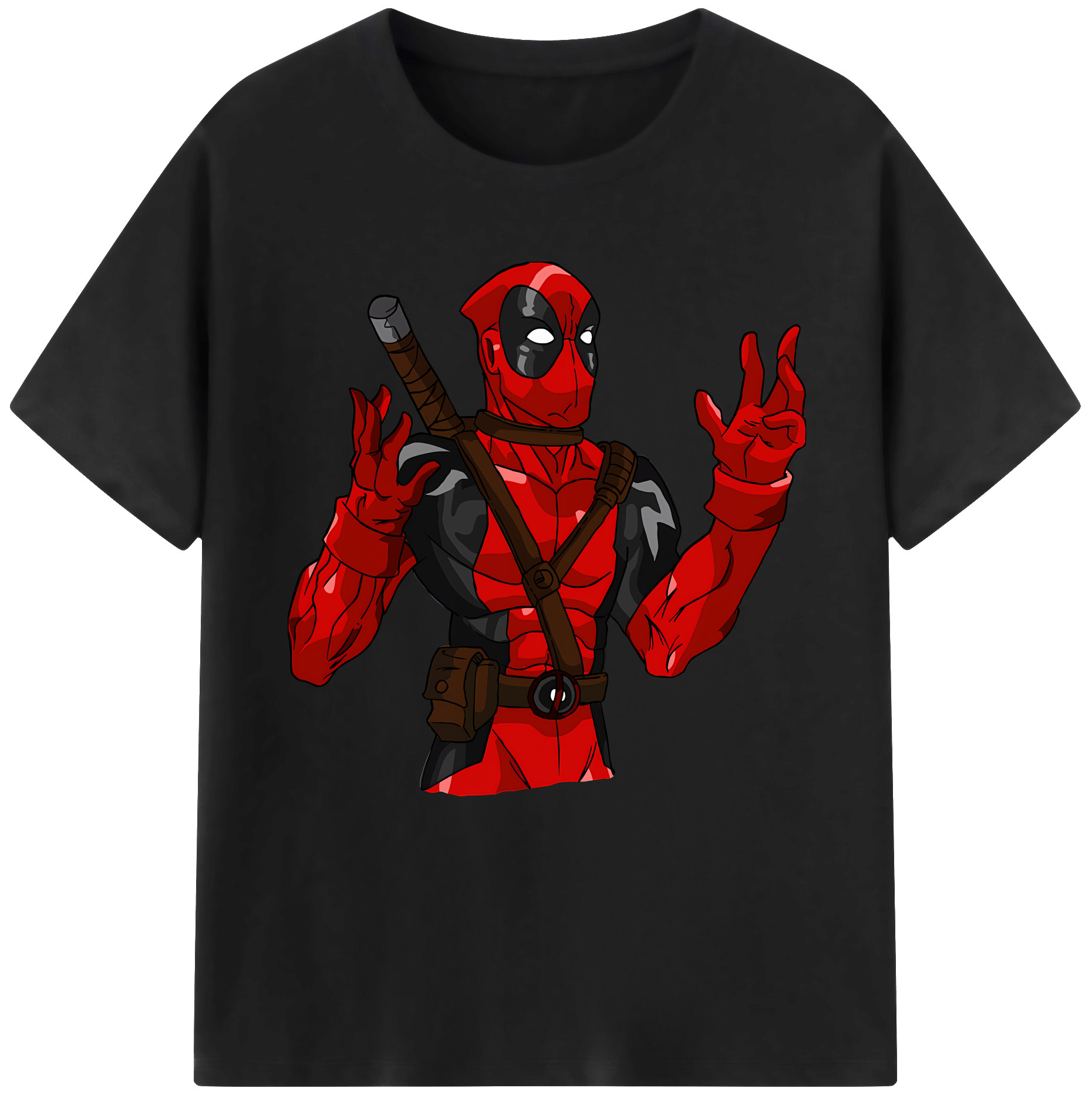（画像用） Deadpool デッドプール レディースカジュアルプリントTシャツ（綿100％）