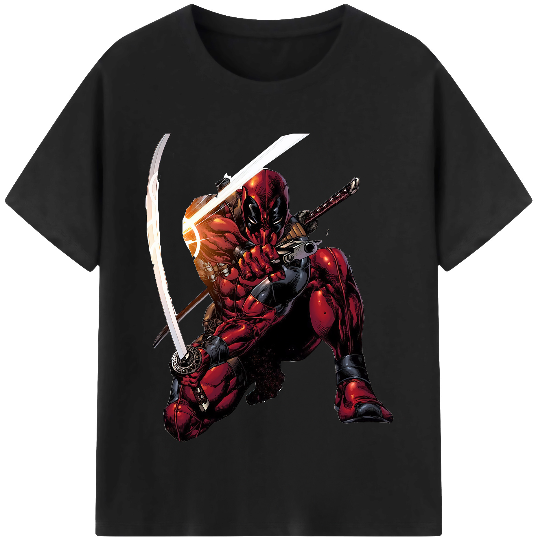 （画像用） Deadpool デッドプール レディースカジュアルプリントTシャツ（綿100％）