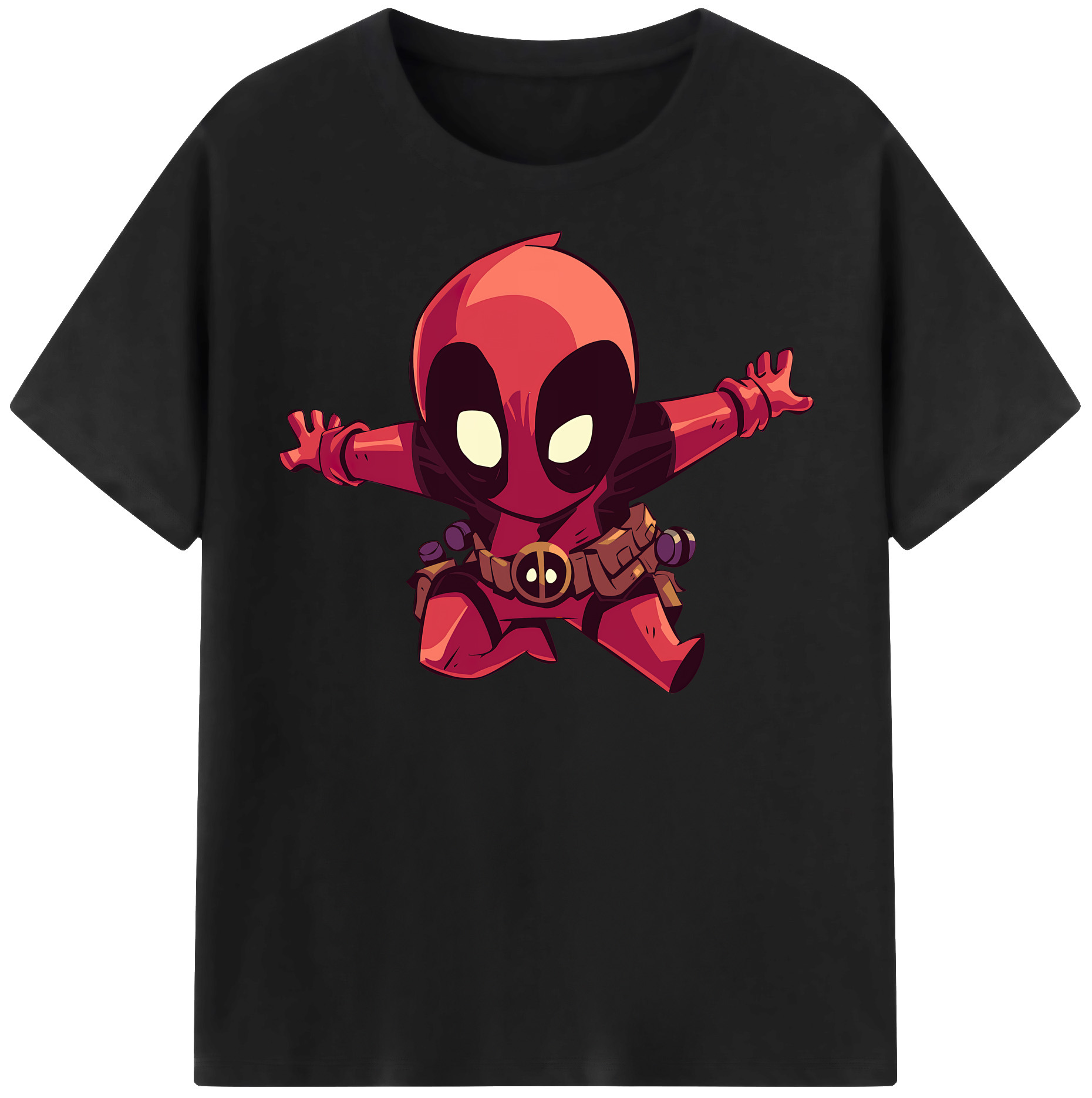 （画像用） Deadpool デッドプール レディースカジュアルプリントTシャツ（綿100％）