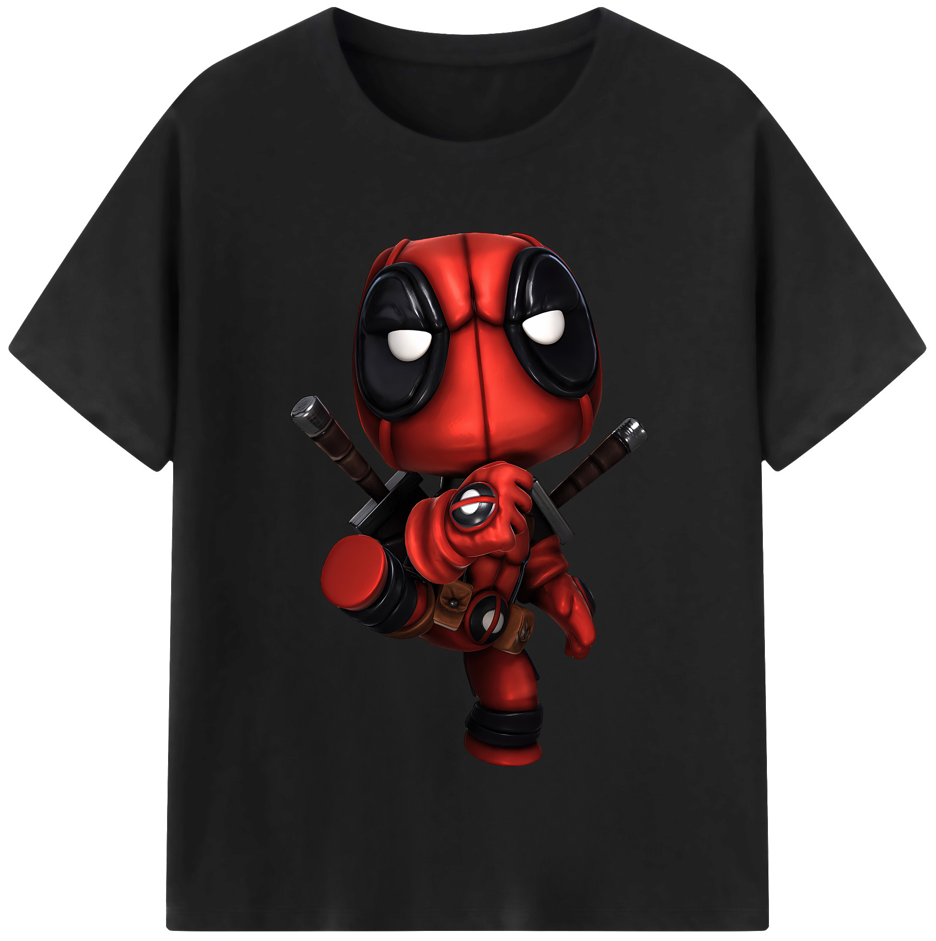 （画像用） Deadpool デッドプール レディースカジュアルプリントTシャツ（綿100％）