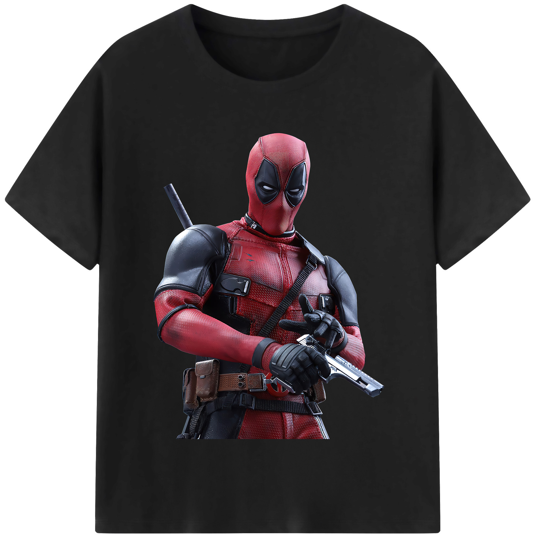 （画像用） Deadpool デッドプール レディースカジュアルプリントTシャツ（綿100％）