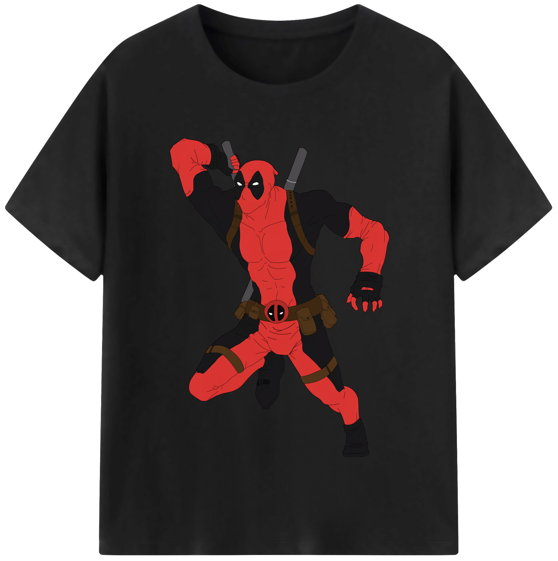 （画像用） Deadpool デッドプール レディースカジュアルプリントTシャツ（綿100％）