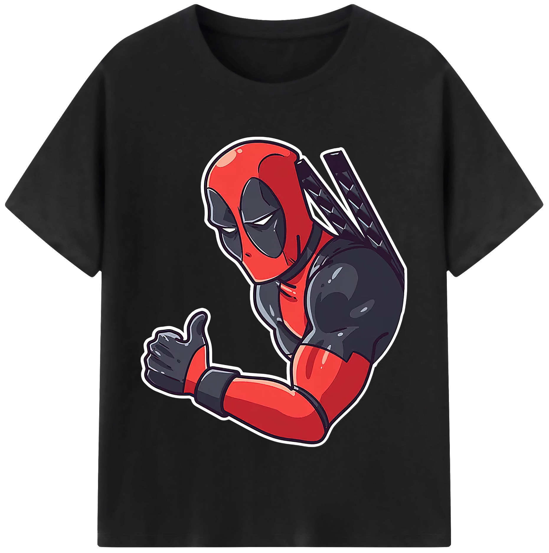 （画像用） Deadpool デッドプール レディースカジュアルプリントTシャツ（綿100％）