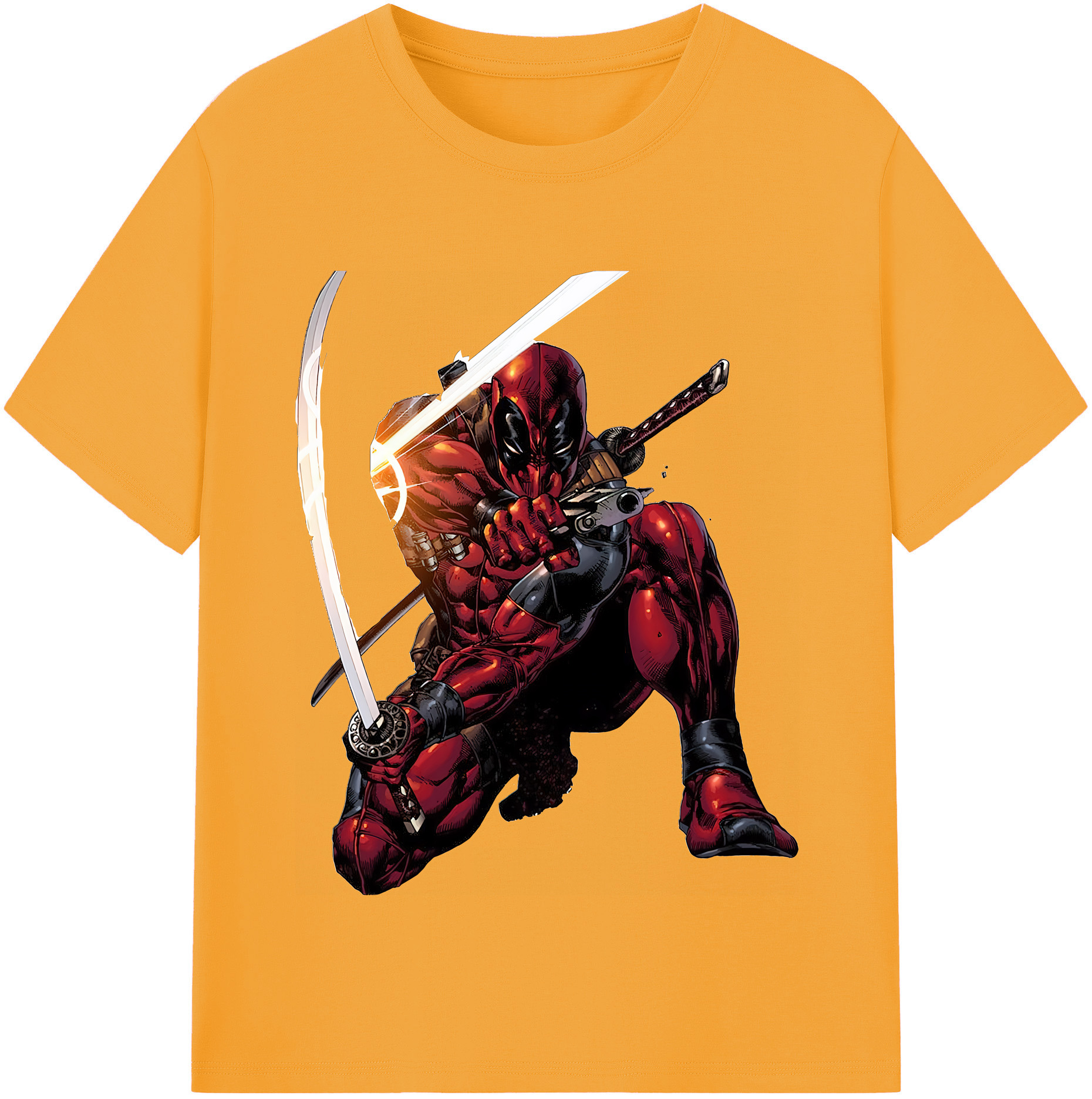 （画像用） Deadpool デッドプール レディースカジュアルプリントTシャツ（綿100％）