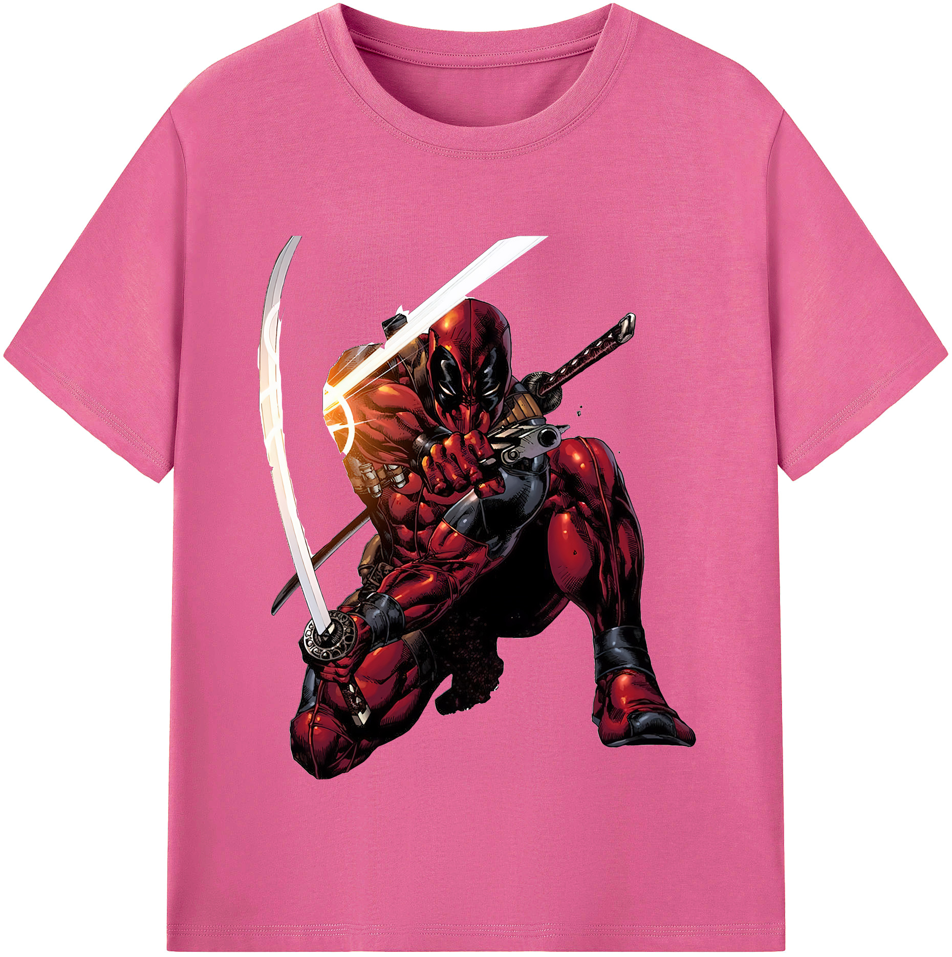 （画像用） Deadpool デッドプール レディースカジュアルプリントTシャツ（綿100％）