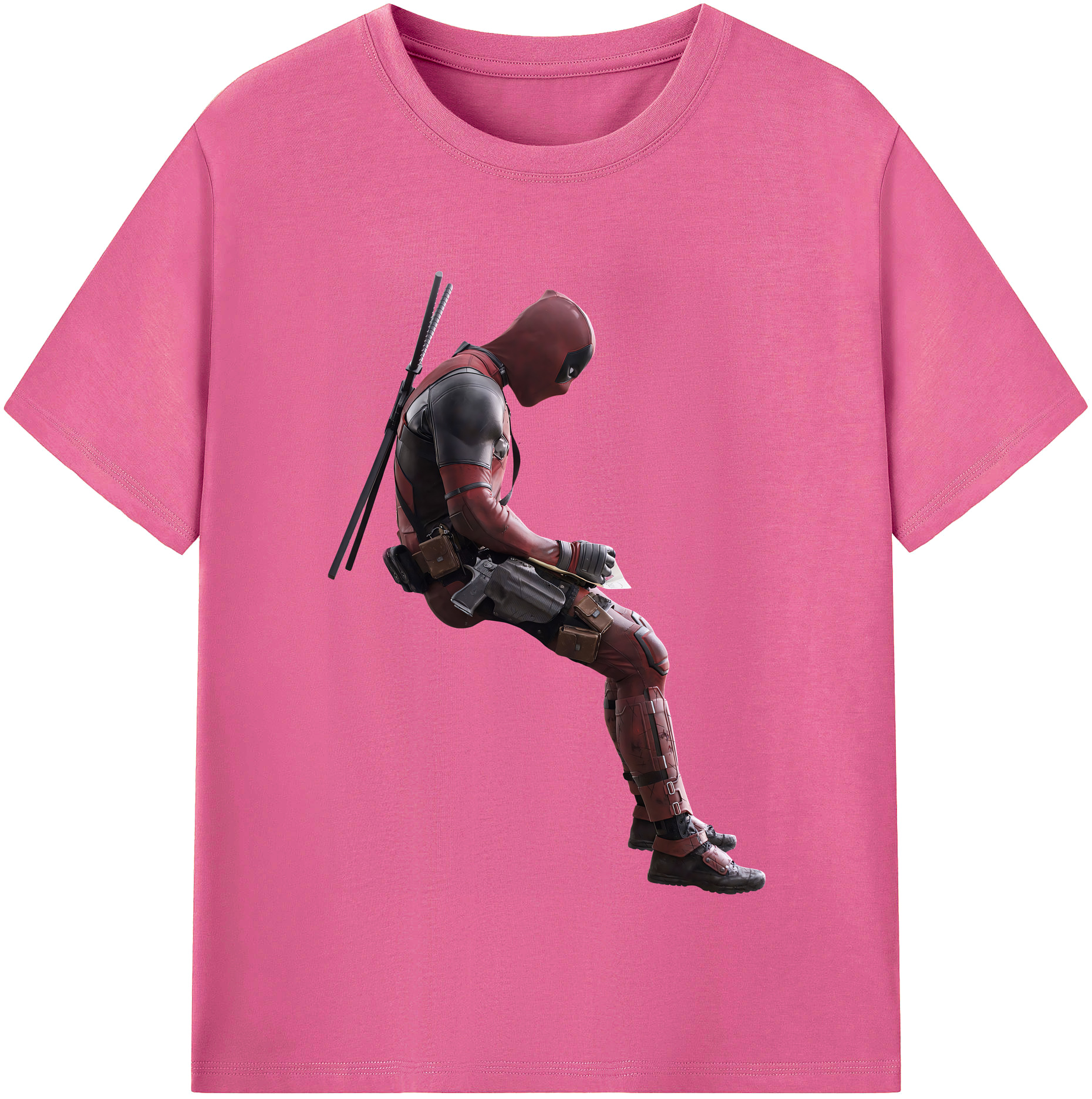 （画像用） Deadpool デッドプール レディースカジュアルプリントTシャツ（綿100％）