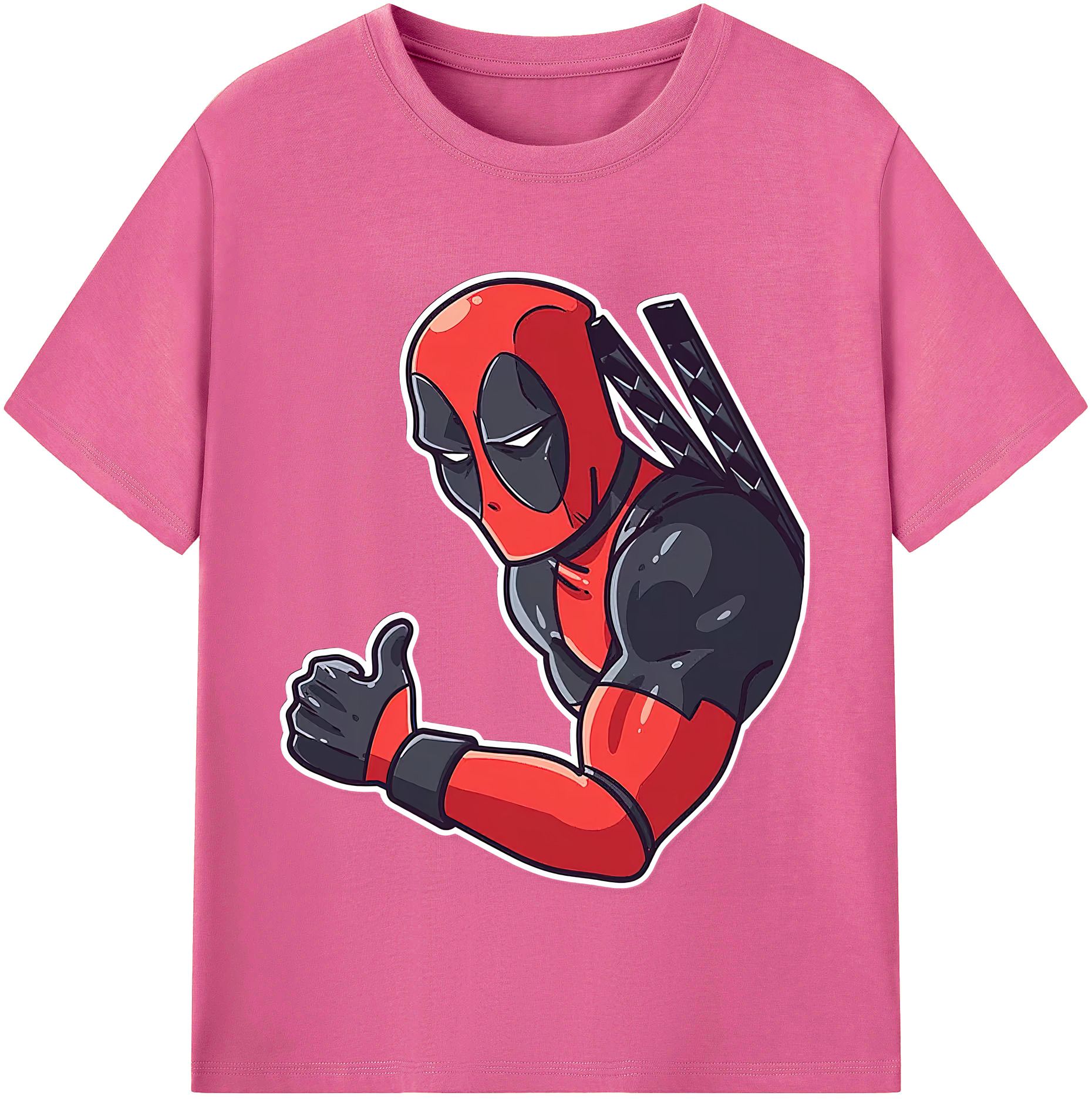 （画像用） Deadpool デッドプール レディースカジュアルプリントTシャツ（綿100％）