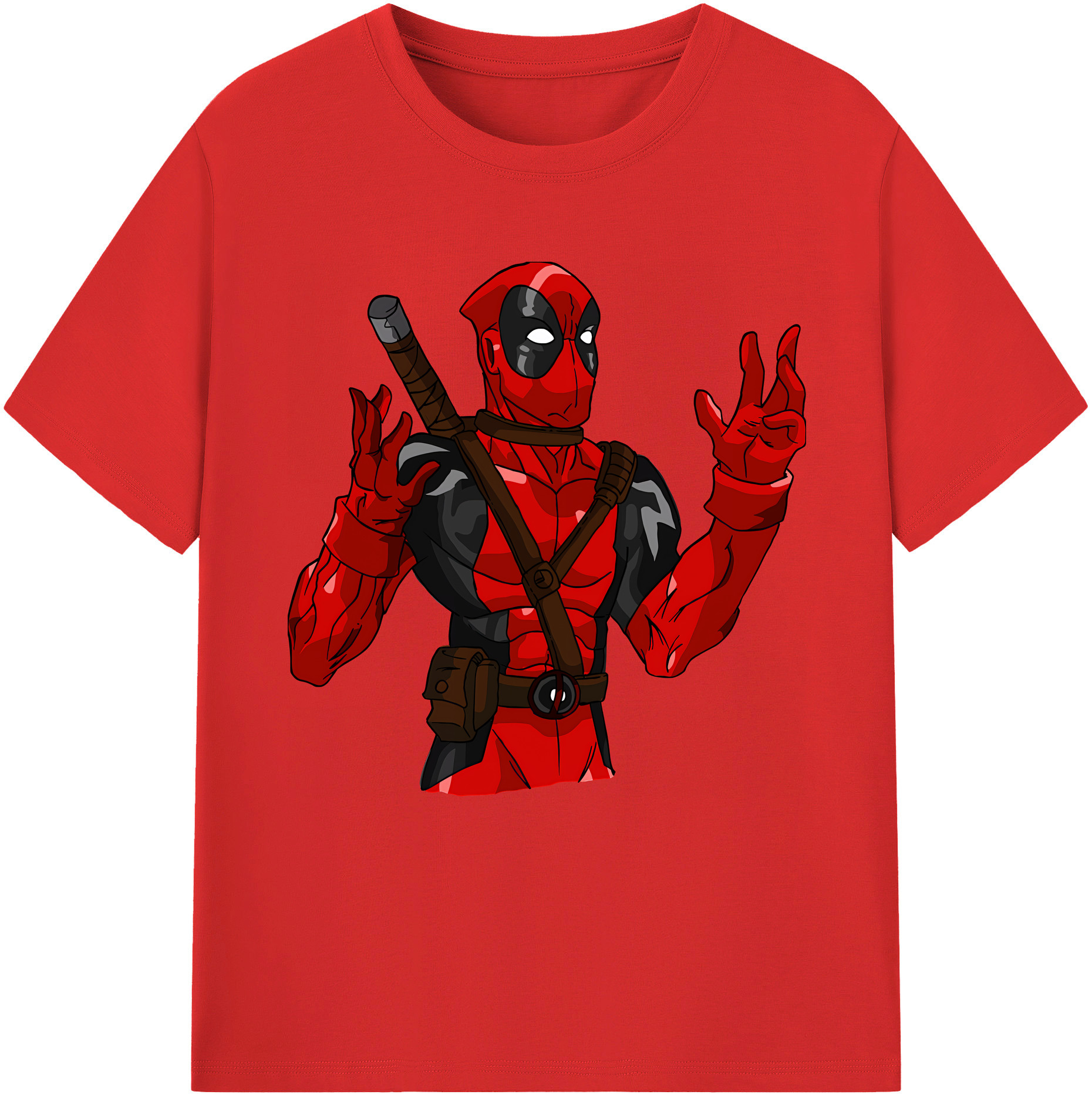 （画像用） Deadpool デッドプール レディースカジュアルプリントTシャツ（綿100％）