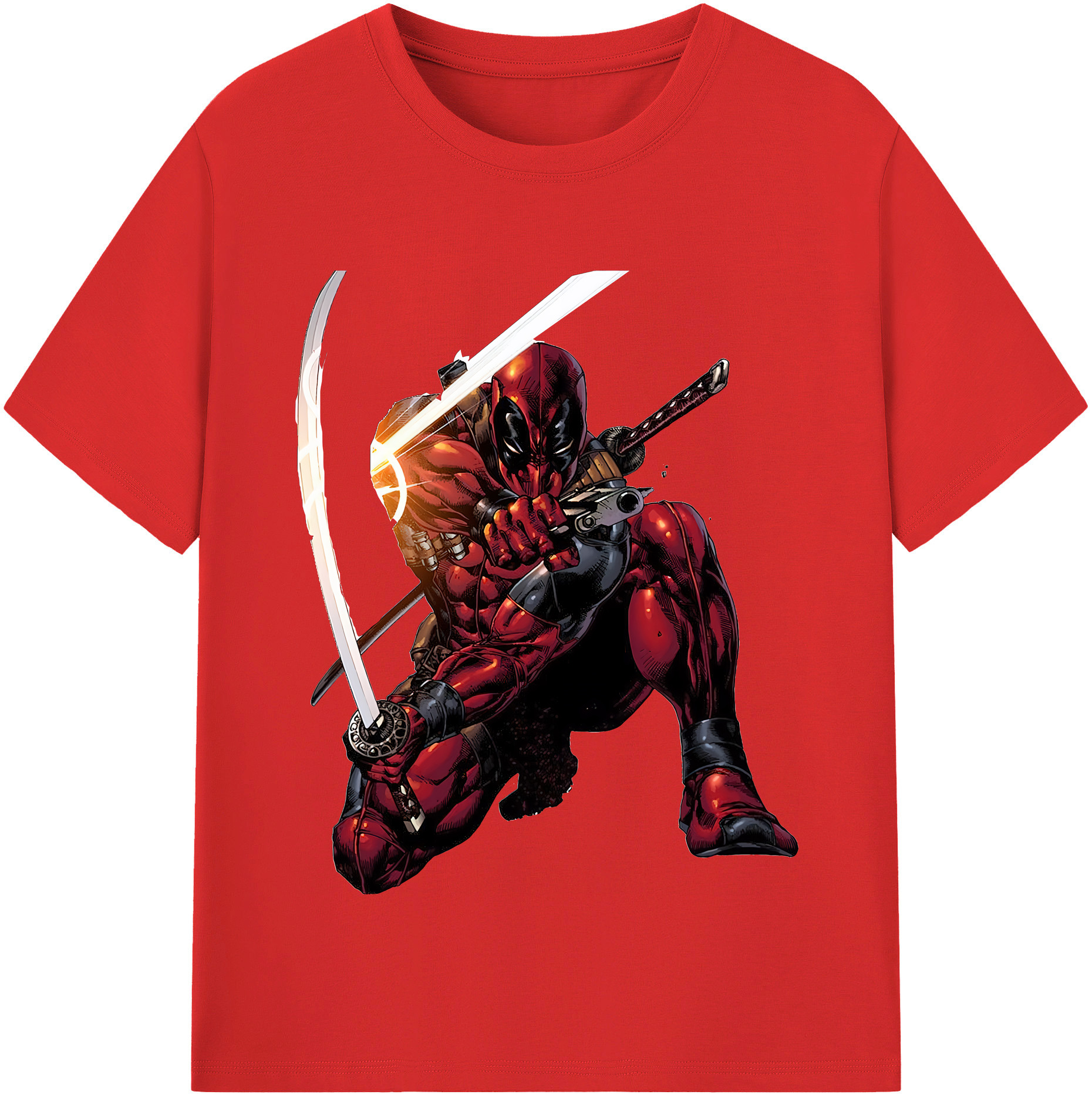 （画像用） Deadpool デッドプール レディースカジュアルプリントTシャツ（綿100％）