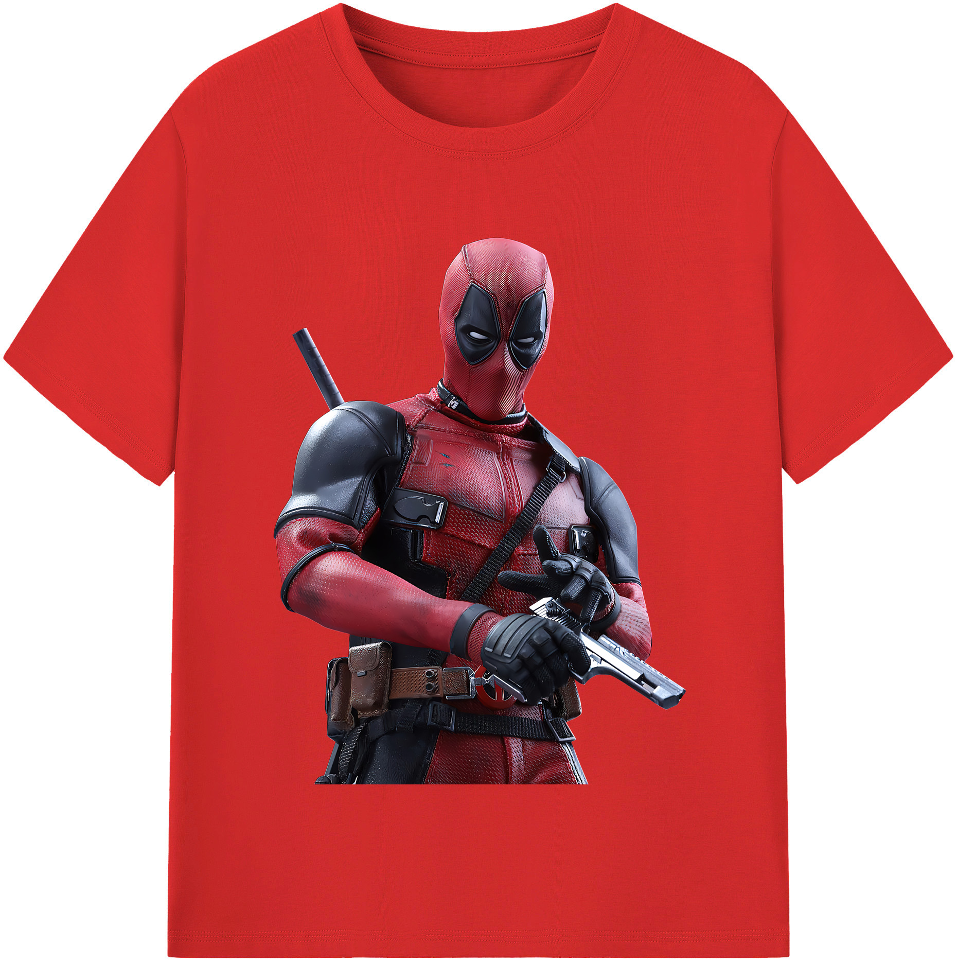 （画像用） Deadpool デッドプール レディースカジュアルプリントTシャツ（綿100％）