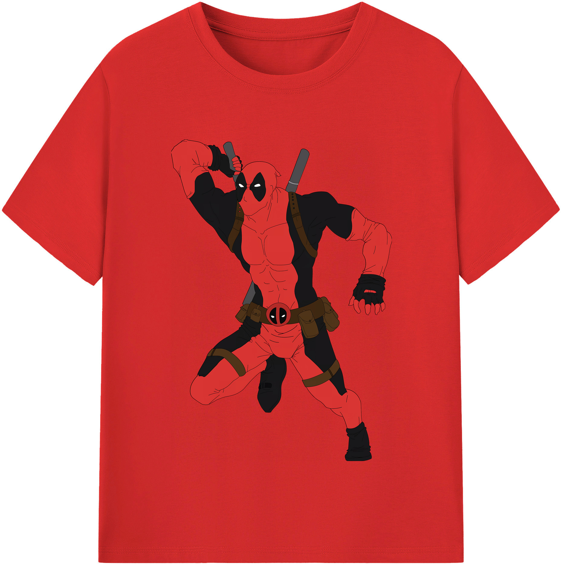 （画像用） Deadpool デッドプール レディースカジュアルプリントTシャツ（綿100％）