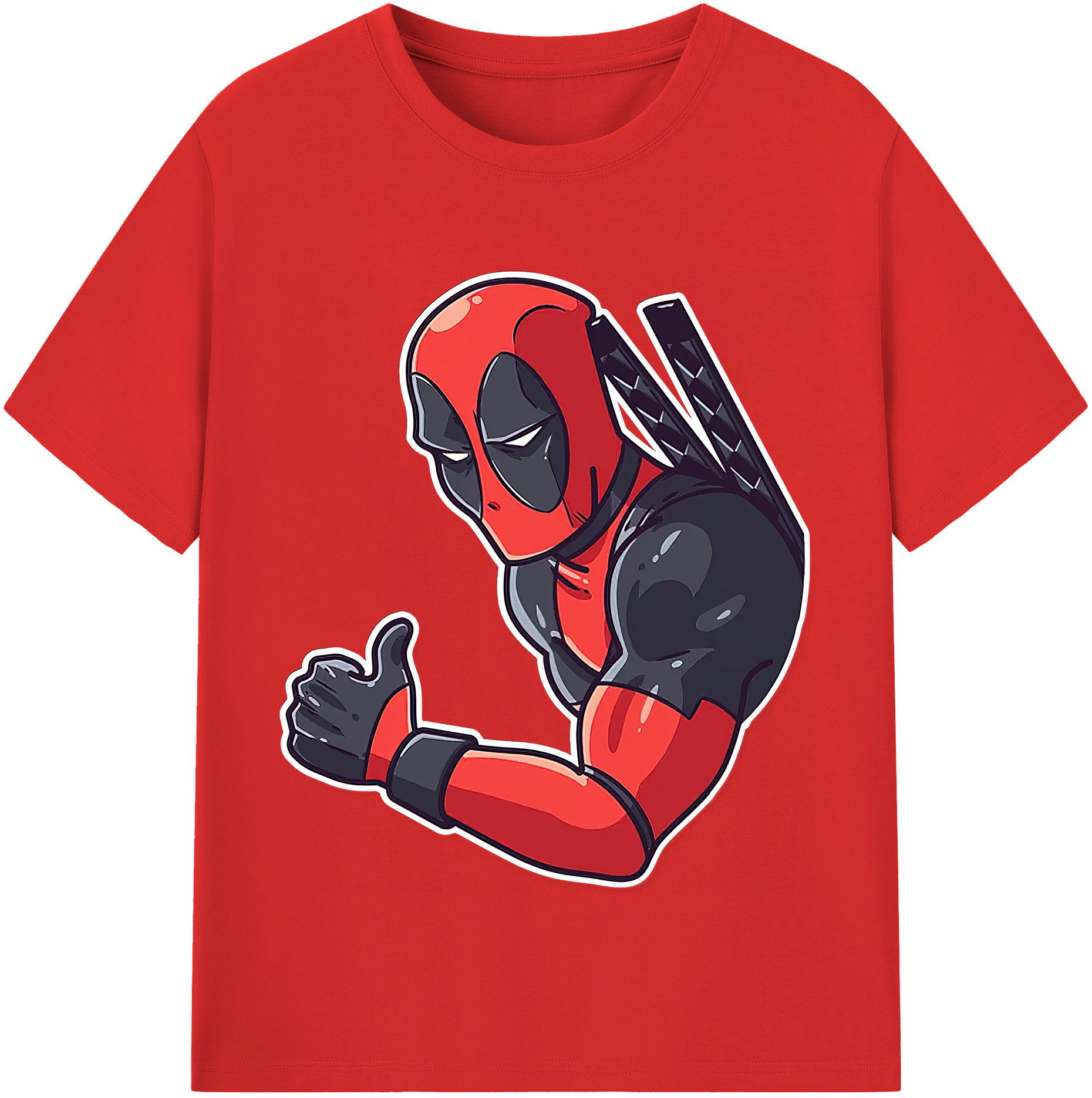 （画像用） Deadpool デッドプール レディースカジュアルプリントTシャツ（綿100％）