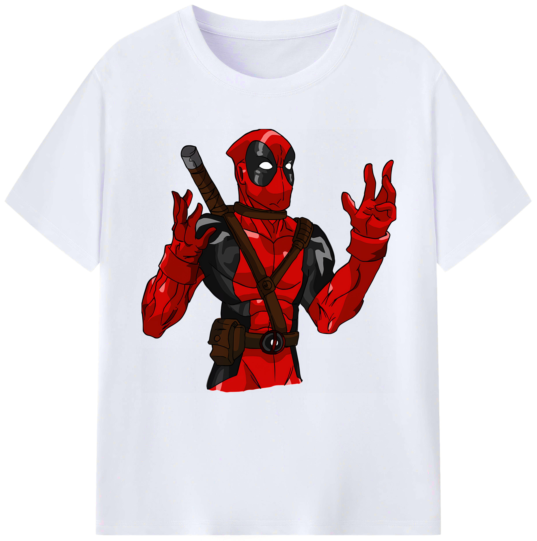 （画像用） Deadpool デッドプール レディースカジュアルプリントTシャツ（綿100％）
