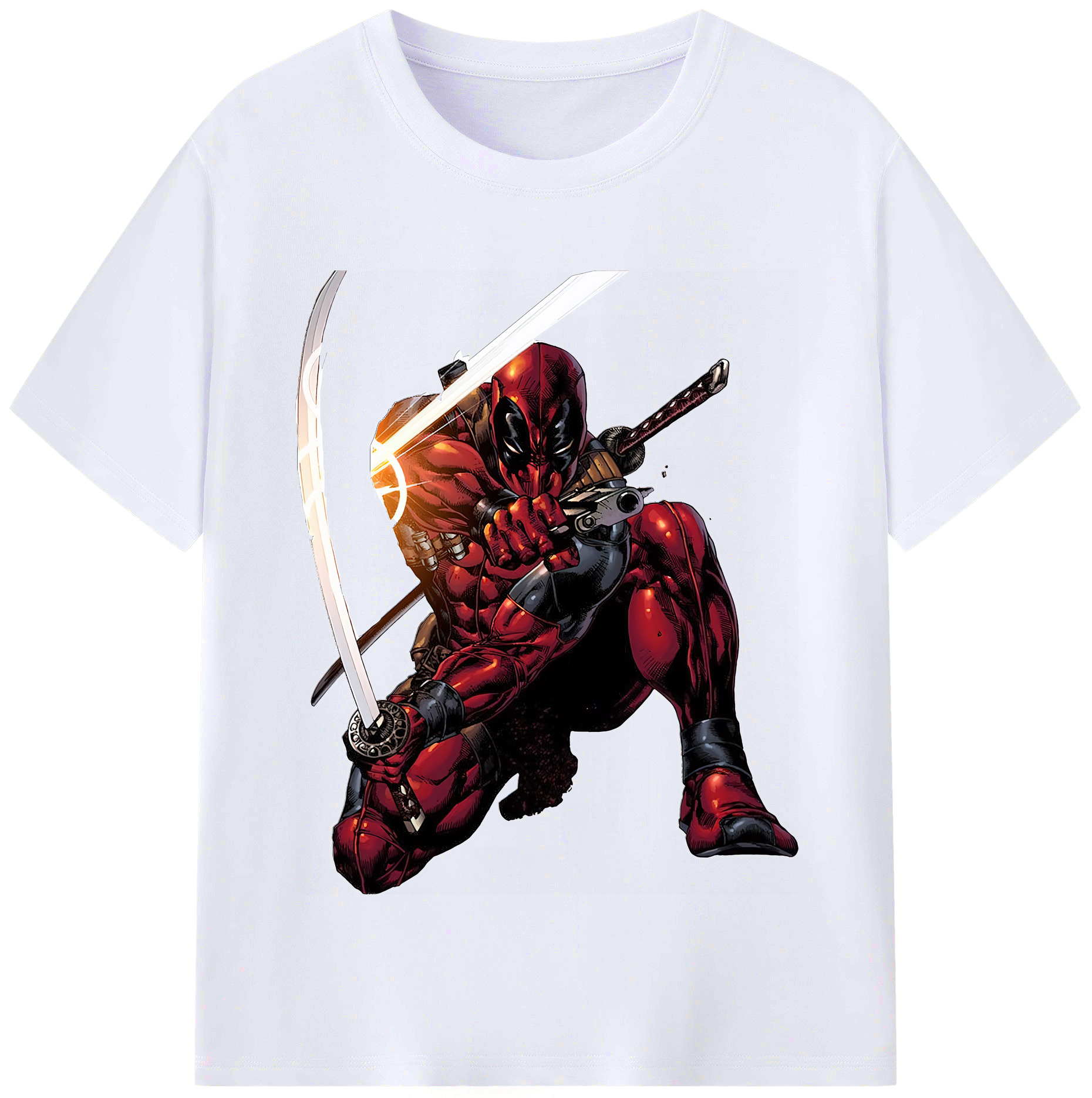 （画像用） Deadpool デッドプール レディースカジュアルプリントTシャツ（綿100％）