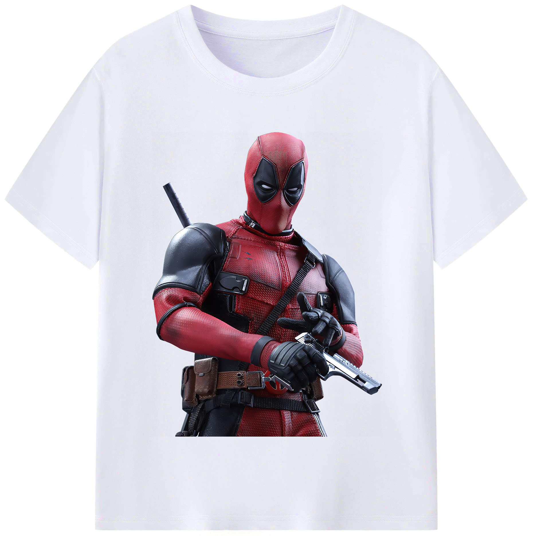 （画像用） Deadpool デッドプール レディースカジュアルプリントTシャツ（綿100％）