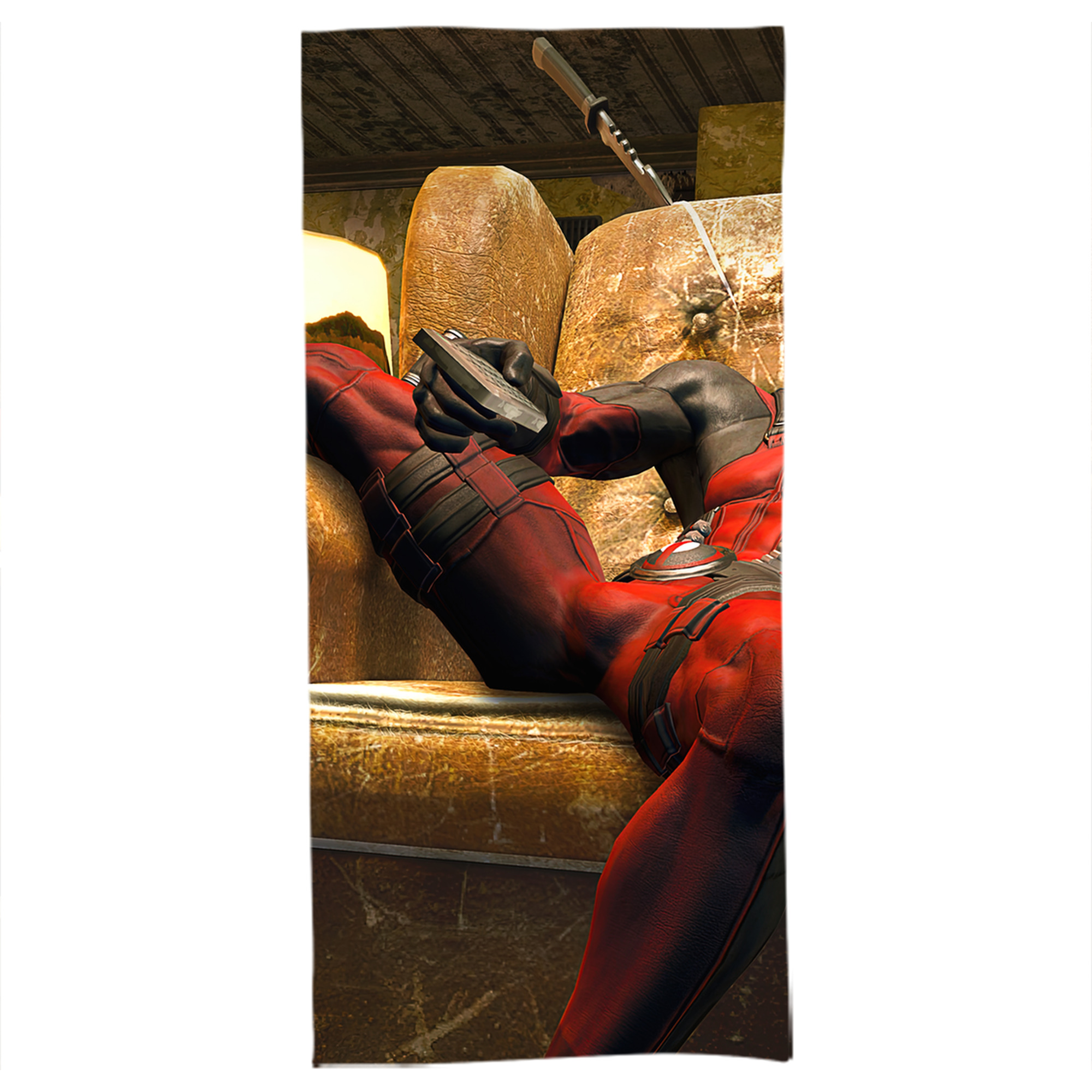 （画像用） Deadpool デッドプール 大判バスタオル 70×140cm 吸水速乾 柔らかい肌触り