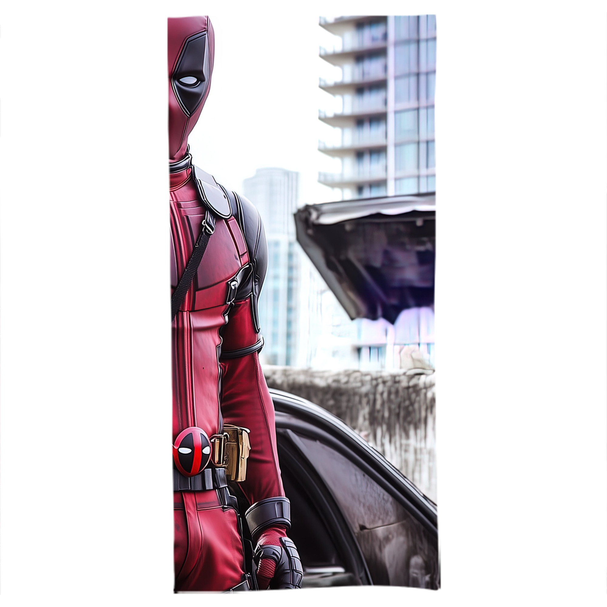 （画像用） Deadpool デッドプール 大判バスタオル 70×140cm 吸水速乾 柔らかい肌触り