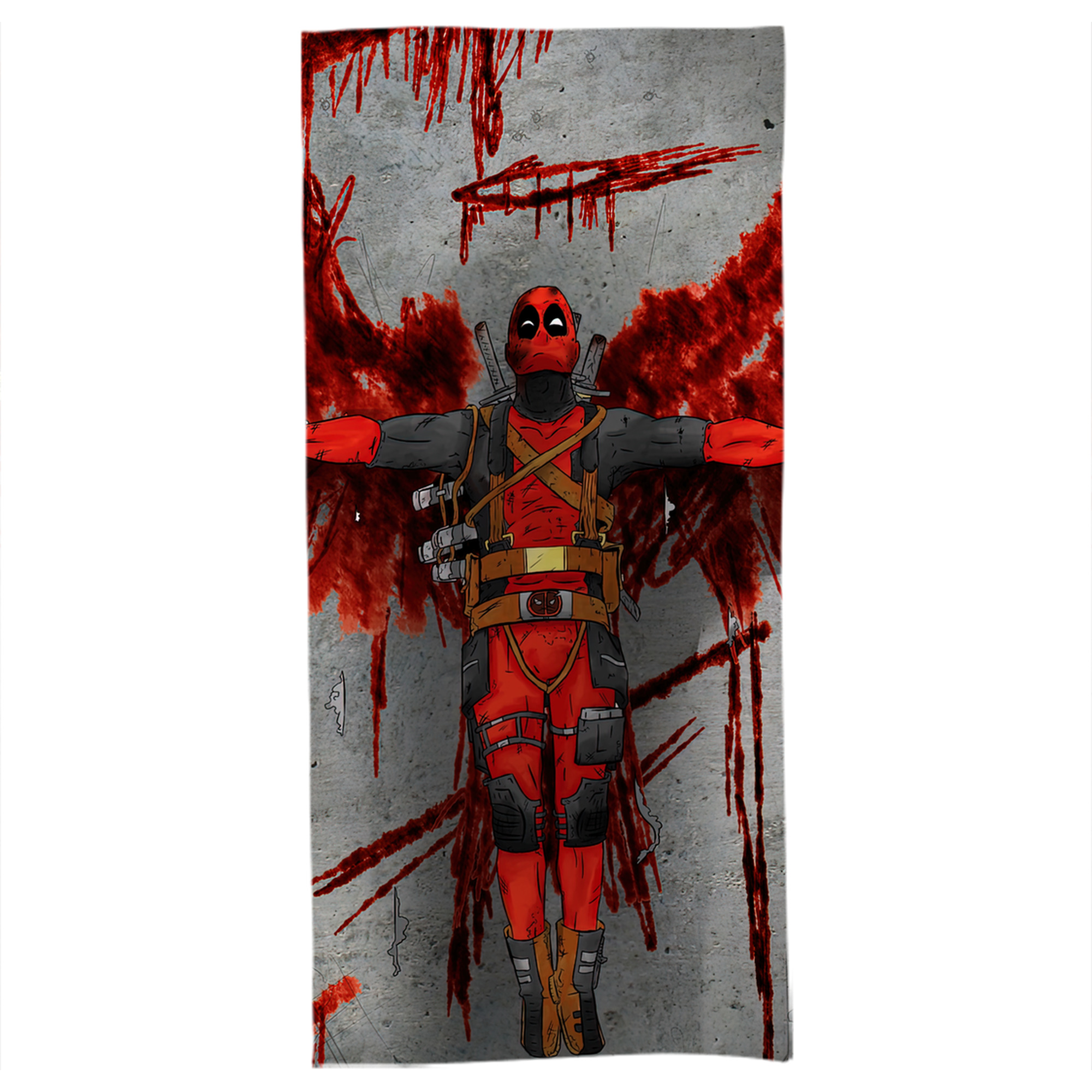 （画像用） Deadpool デッドプール 大判バスタオル 70×140cm 吸水速乾 柔らかい肌触り