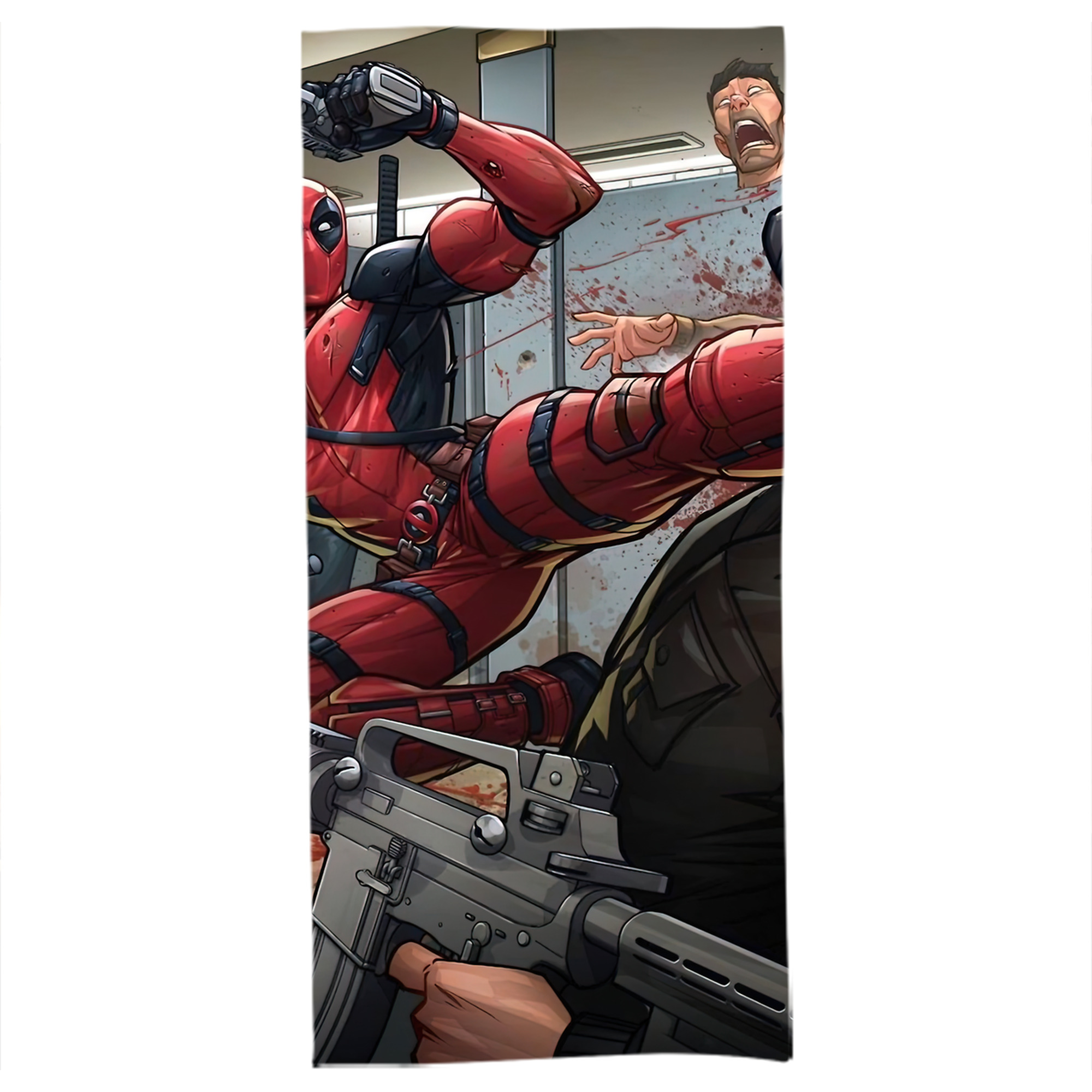 （画像用） Deadpool デッドプール 大判バスタオル 70×140cm 吸水速乾 柔らかい肌触り