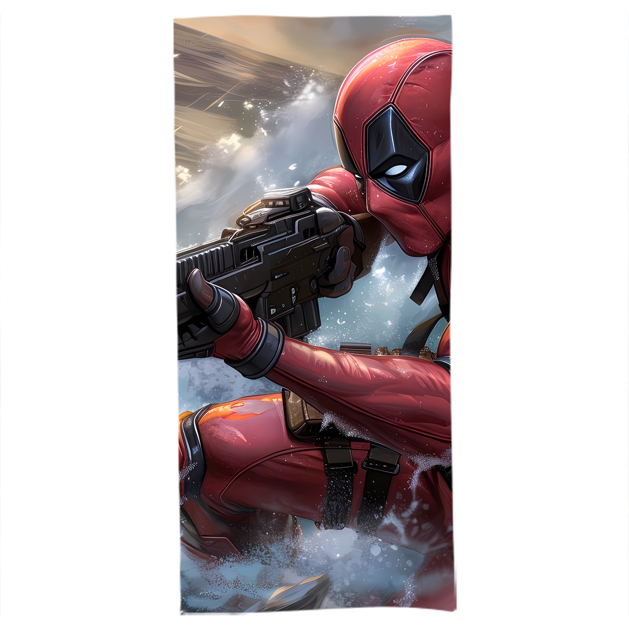 （画像用） Deadpool デッドプール 大判バスタオル 70×140cm 吸水速乾 柔らかい肌触り