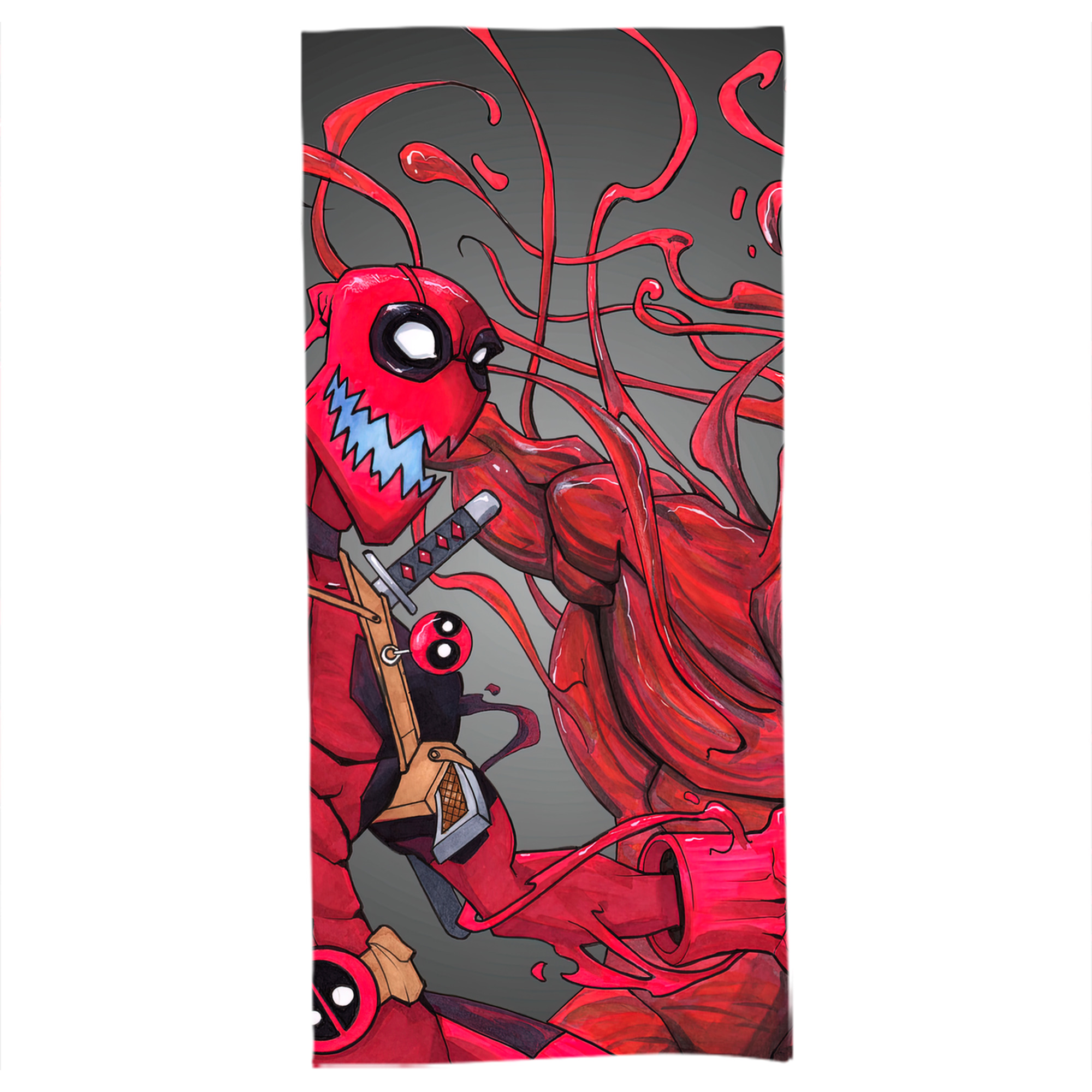 （画像用） Deadpool デッドプール 大判バスタオル 70×140cm 吸水速乾 柔らかい肌触り
